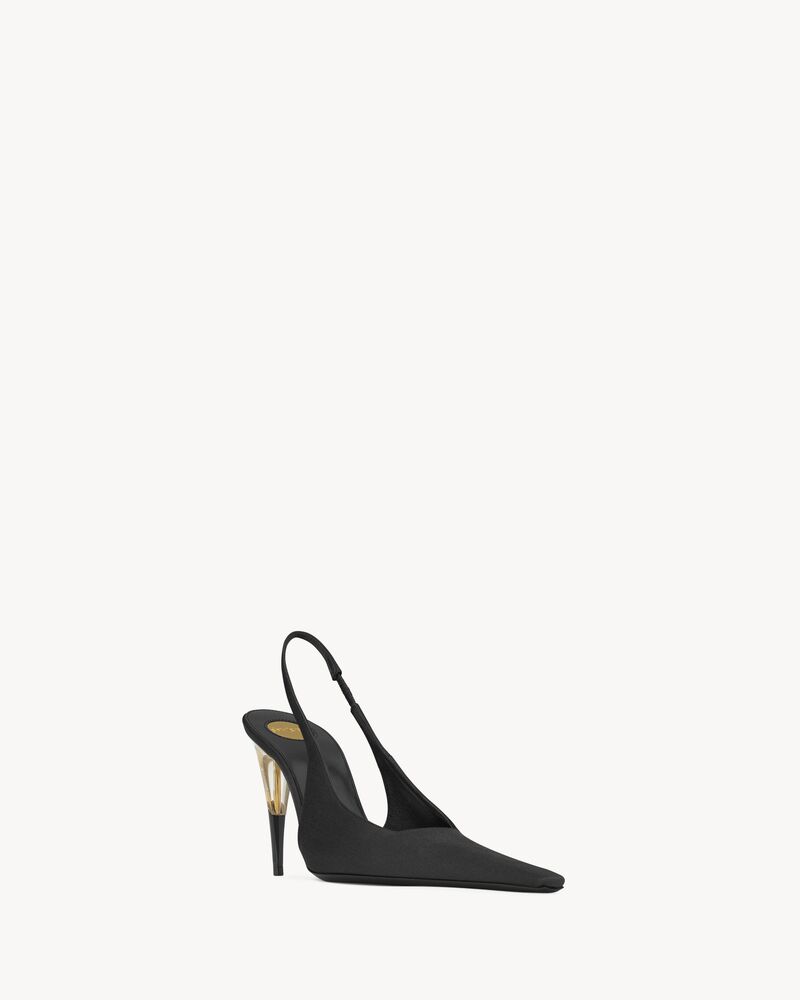 Zapatos de salón slingback Goya de crepé de satén