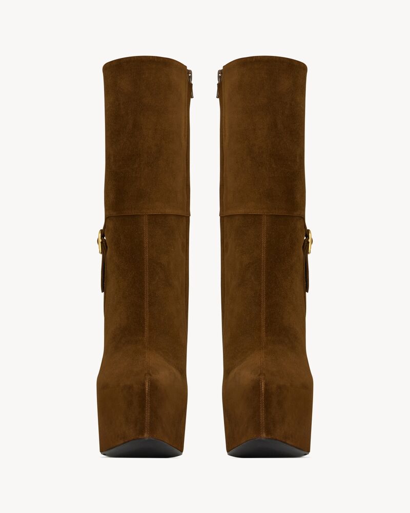 NICO platform booties in suede