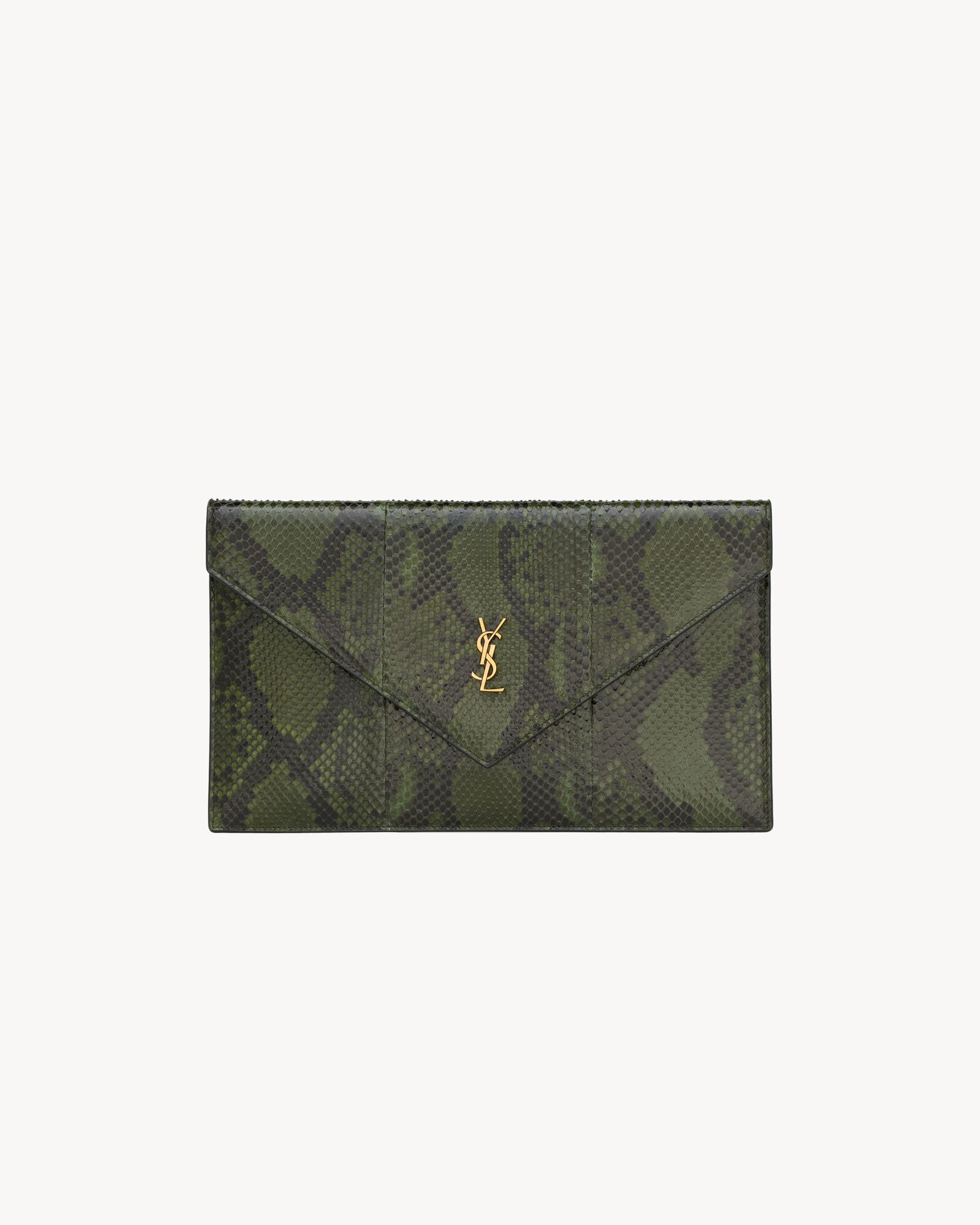 PARIS pouch in python in Green | Saint Laurent | YSL US