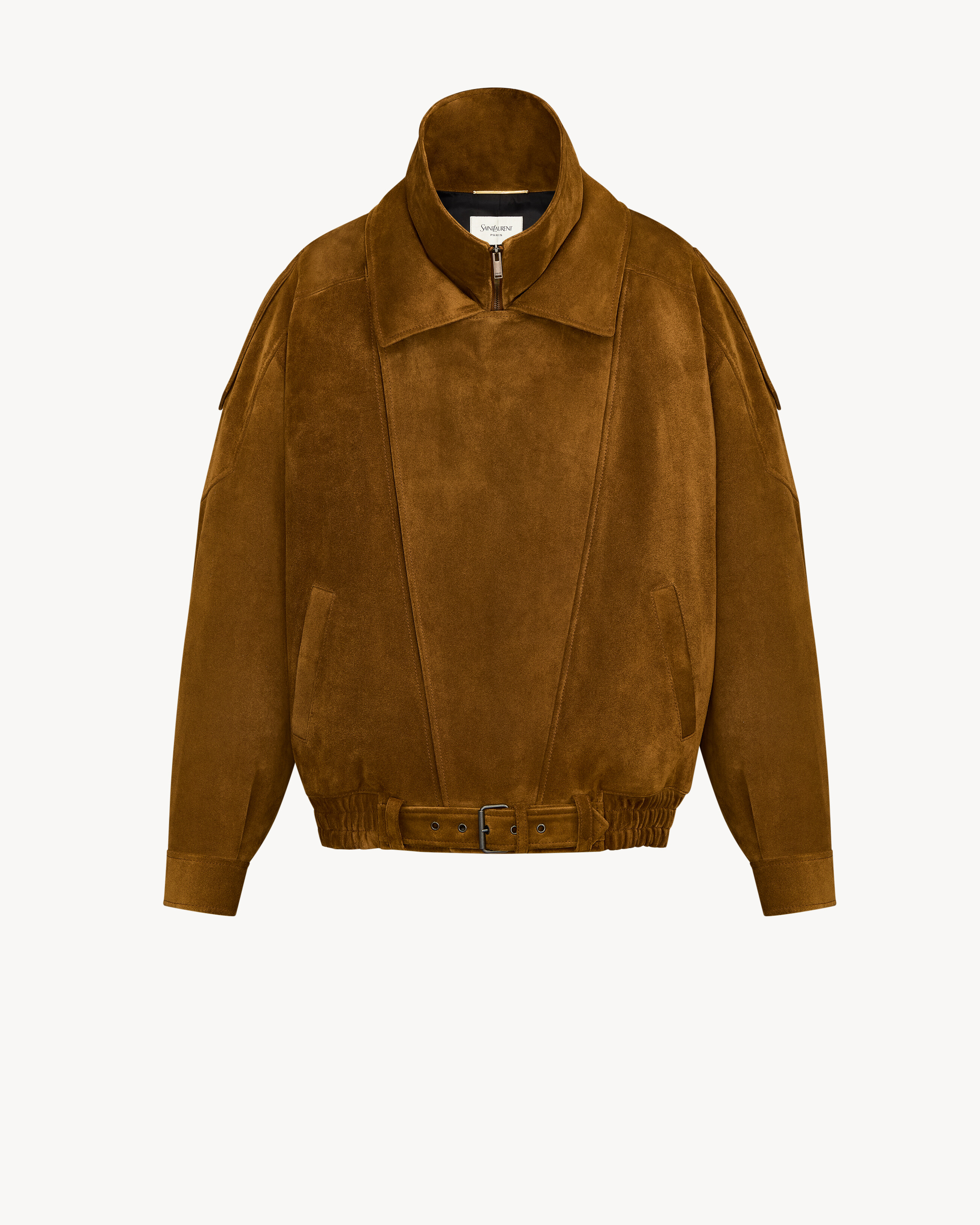 bomber jacket in vintage split leather