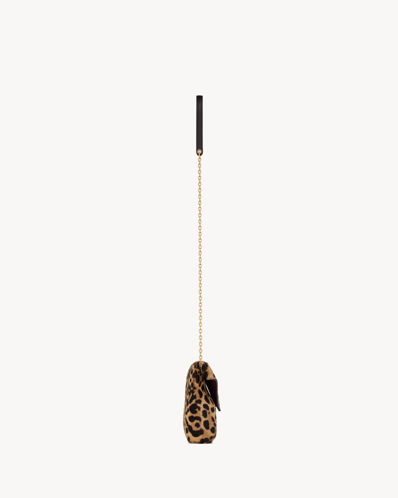 CASSANDRE small chain pouch in pony hair leather