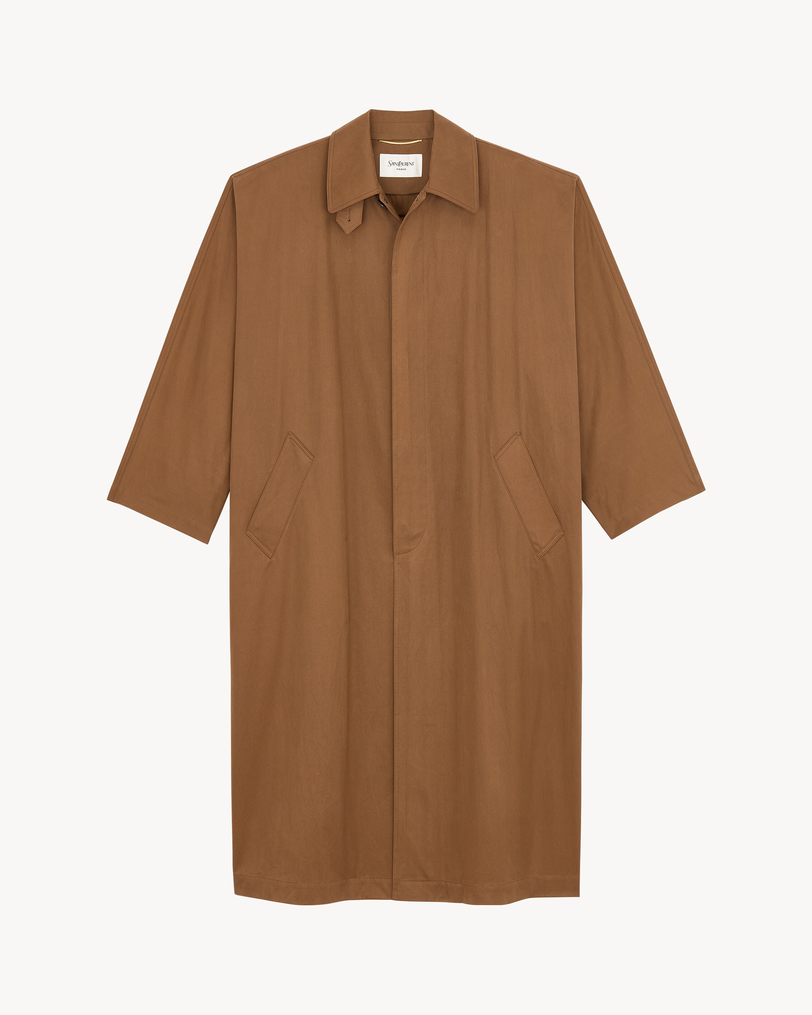 trench coat in water-repellent cotton