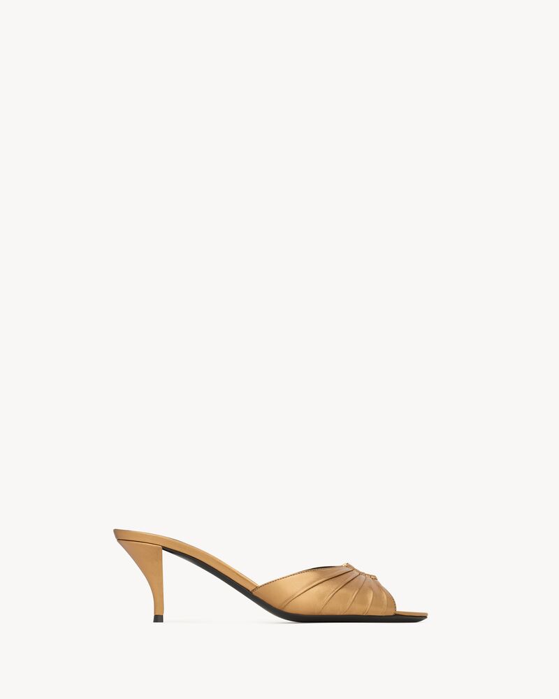 BABYLONE mules in metallic leather