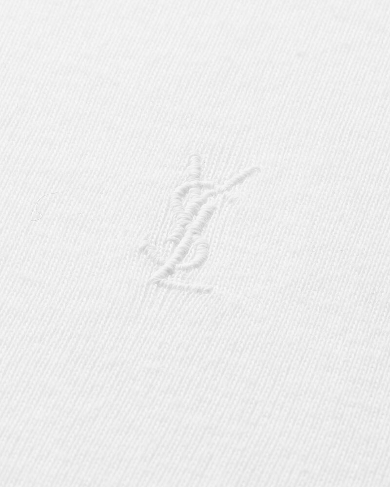 CASSANDRE T-shirt in ribbed cotton jersey in White | Saint Laurent
