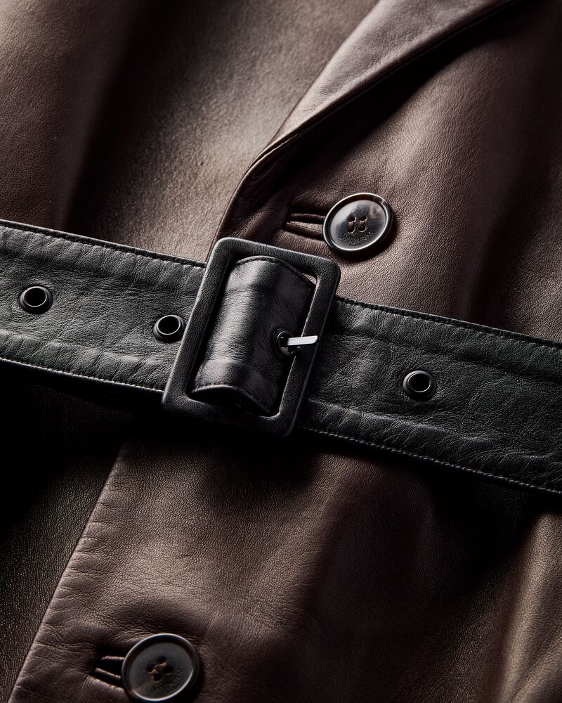 car coat in lambskin in Brown | Saint Laurent | YSL PL | ID