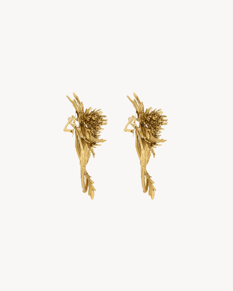 thistle knocker earrings in metal