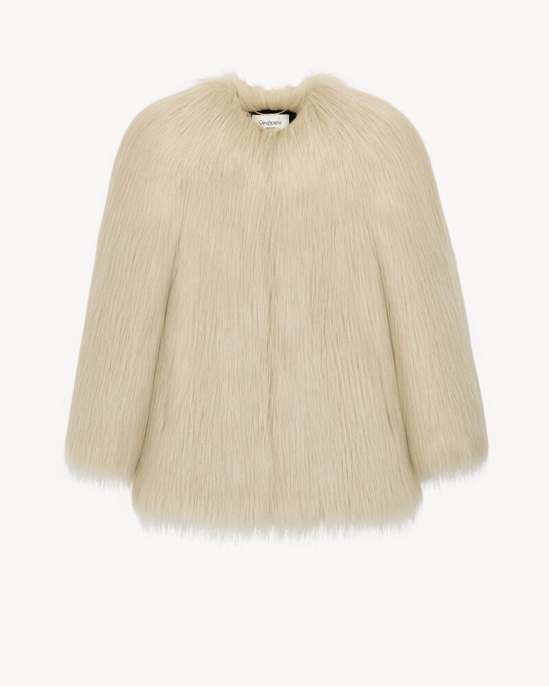 SHORT COAT IN ANIMAL-FREE FUR