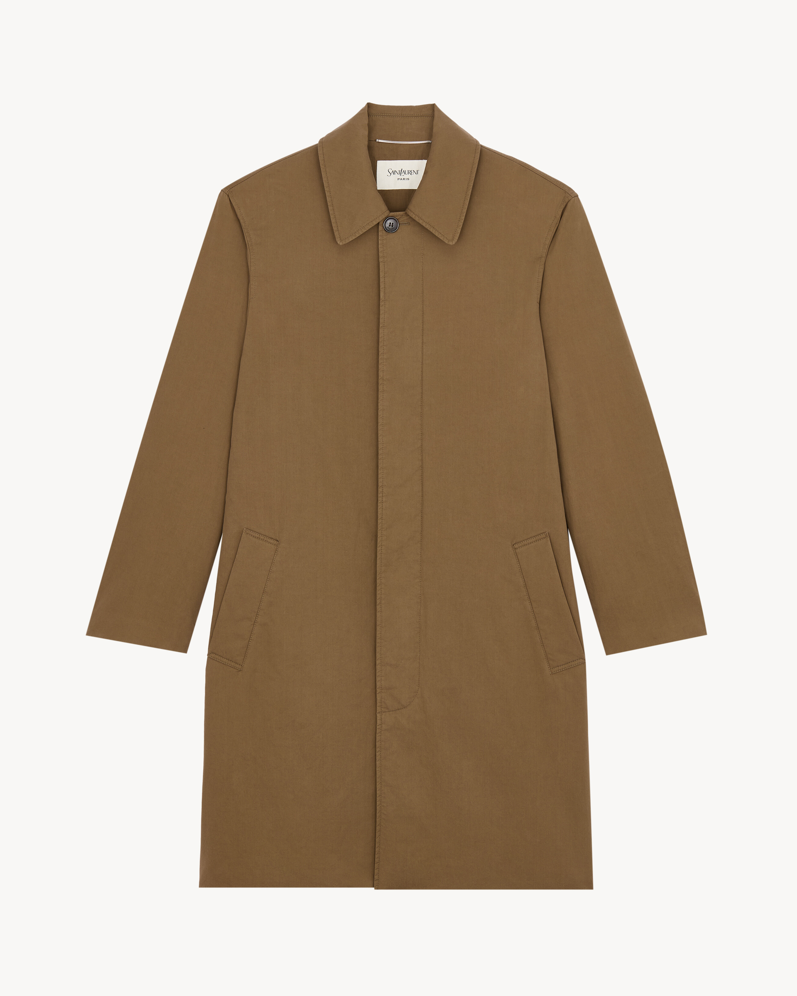 padded coat in cotton serge