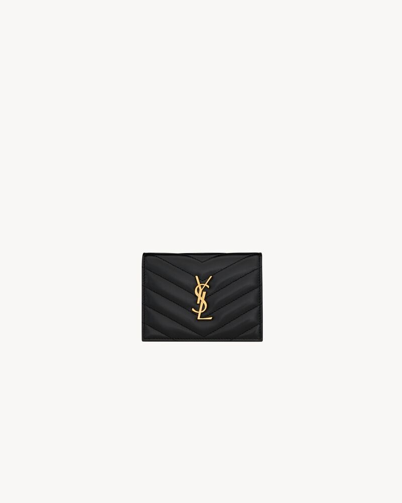CASSANDRE MATELASSÉ FLAP CARD CASE IN LAMBSKIN