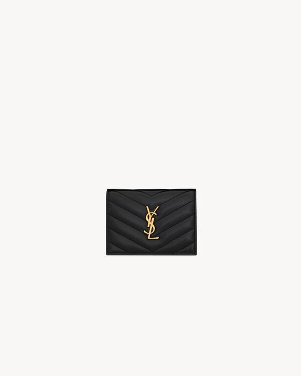 CASSANDRE MATELASSÉ FLAP CARD CASE IN LAMBSKIN