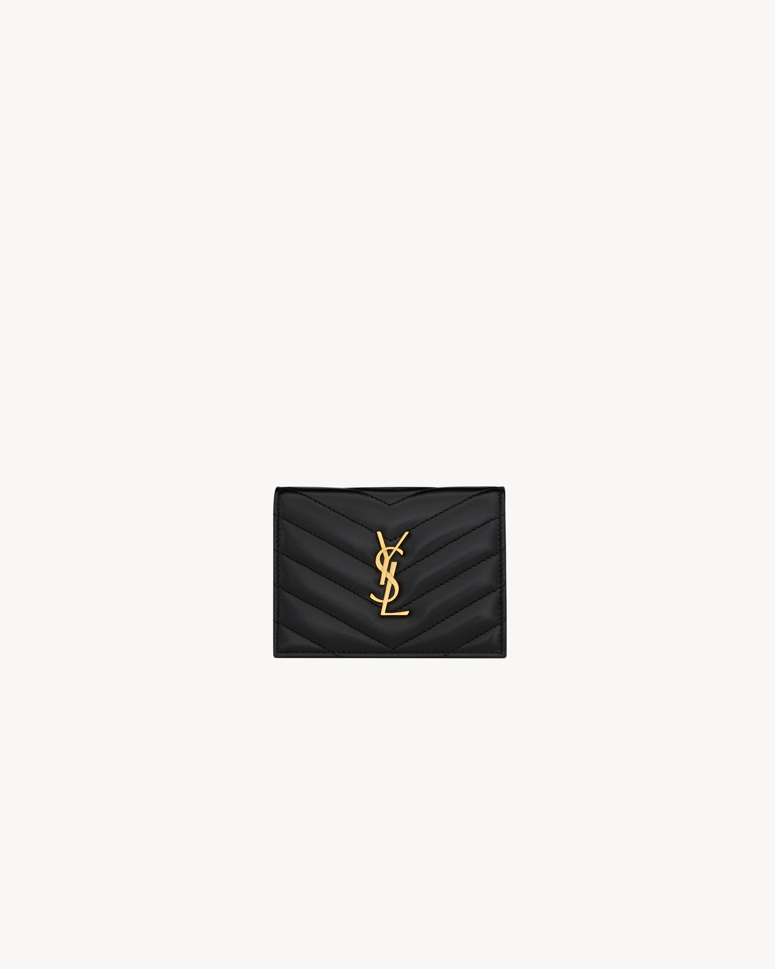 CASSANDRE MATELASSÉ FLAP CARD CASE IN LAMBSKIN