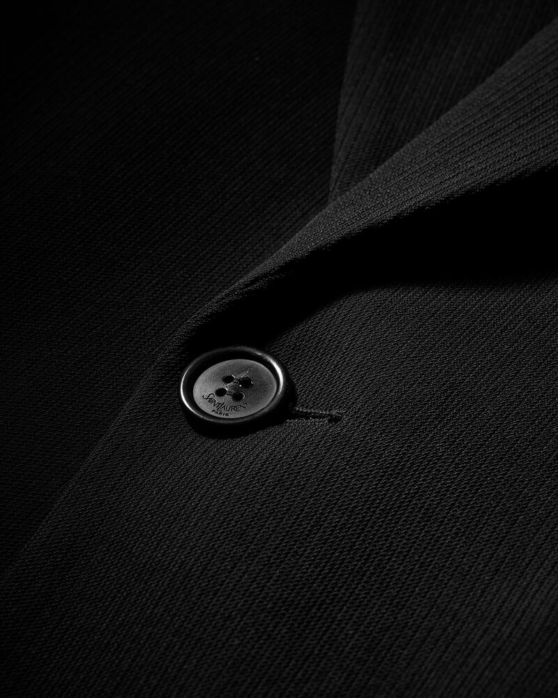 blazer com fechamento simples em lã mélange