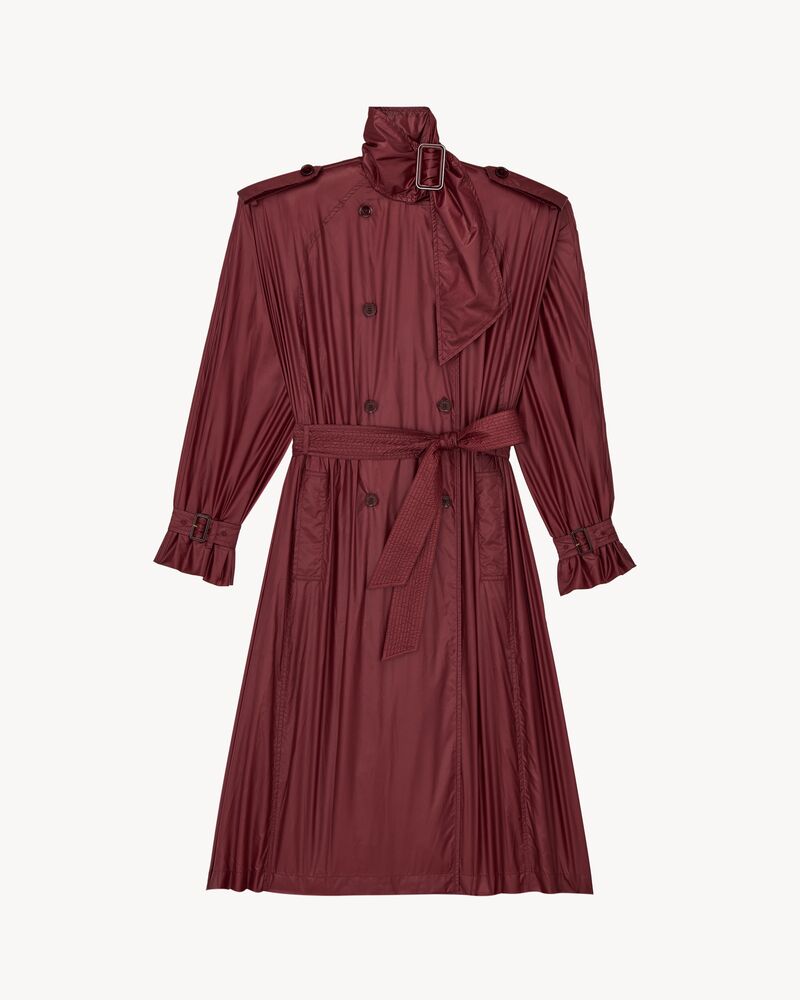 lavallière trench coat in water-resistant nylon