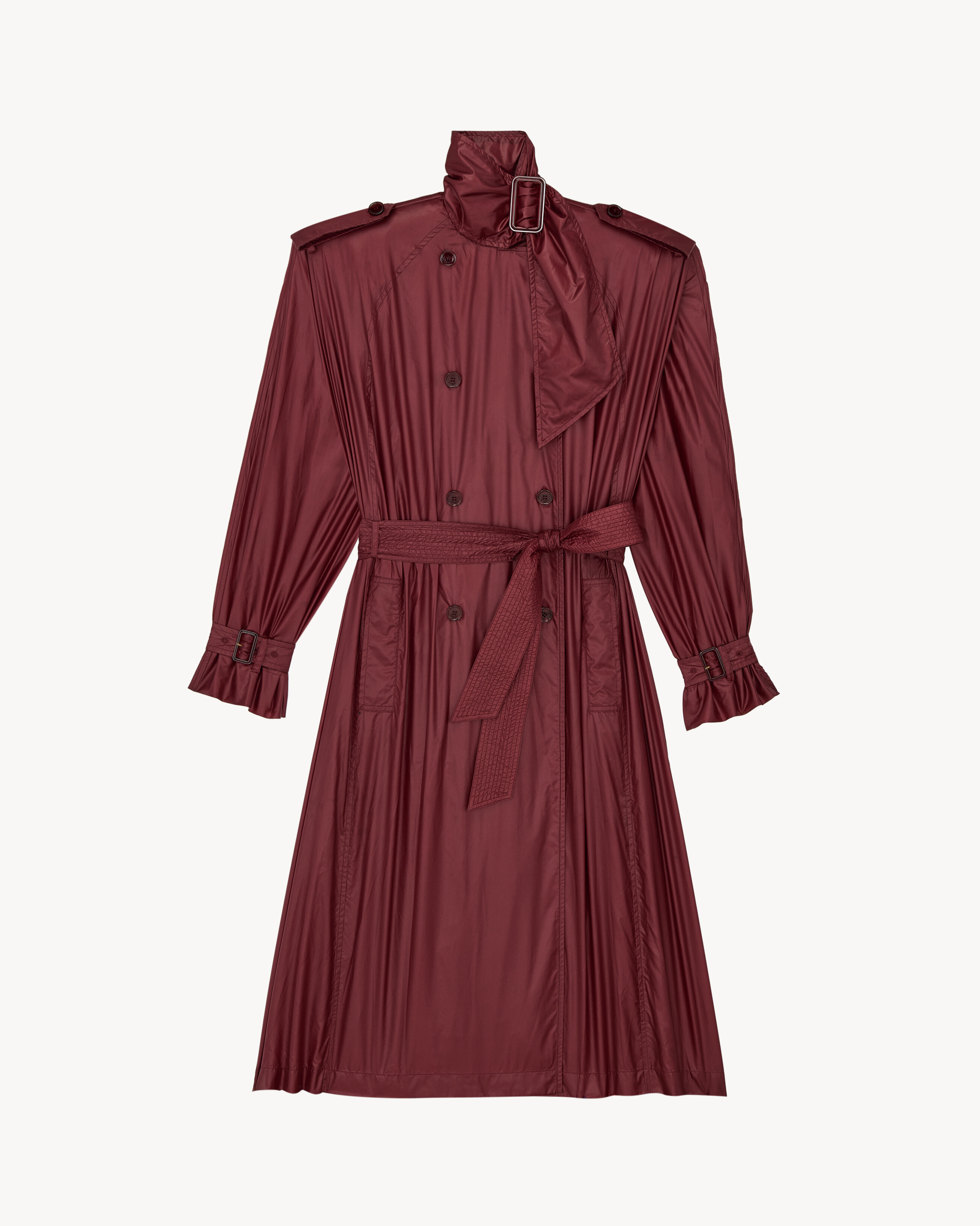 lavallière trench coat in water-resistant nylon