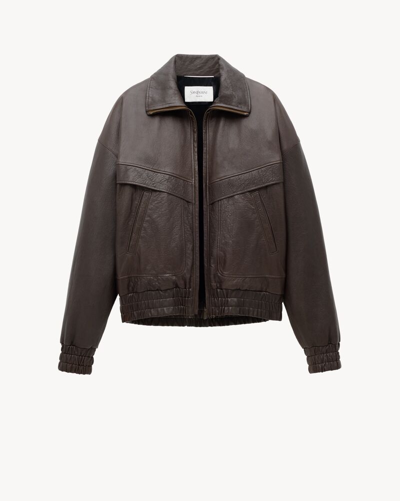 Saint Laurent jacket in bubbled lambskin