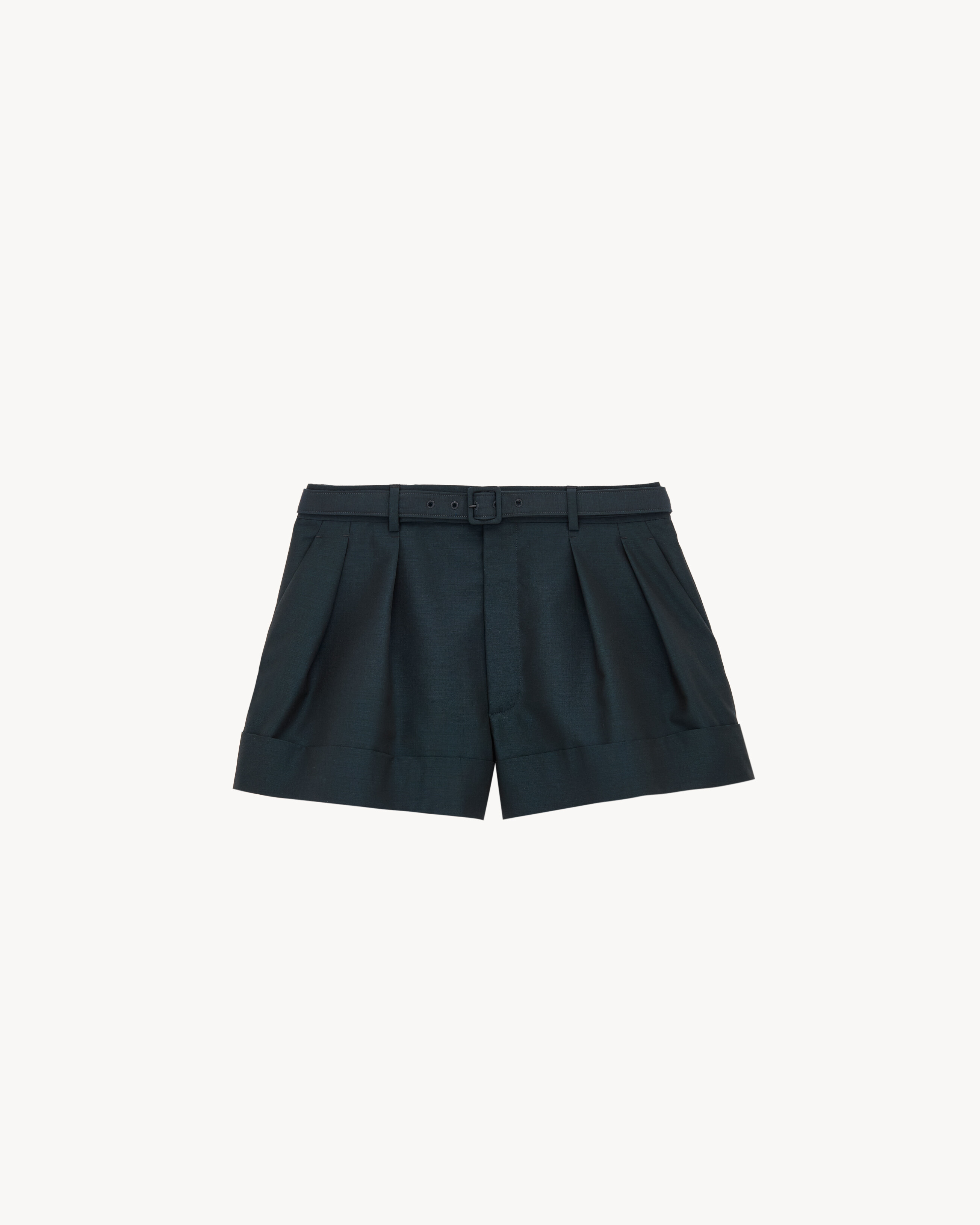 shorts in wool and mohair