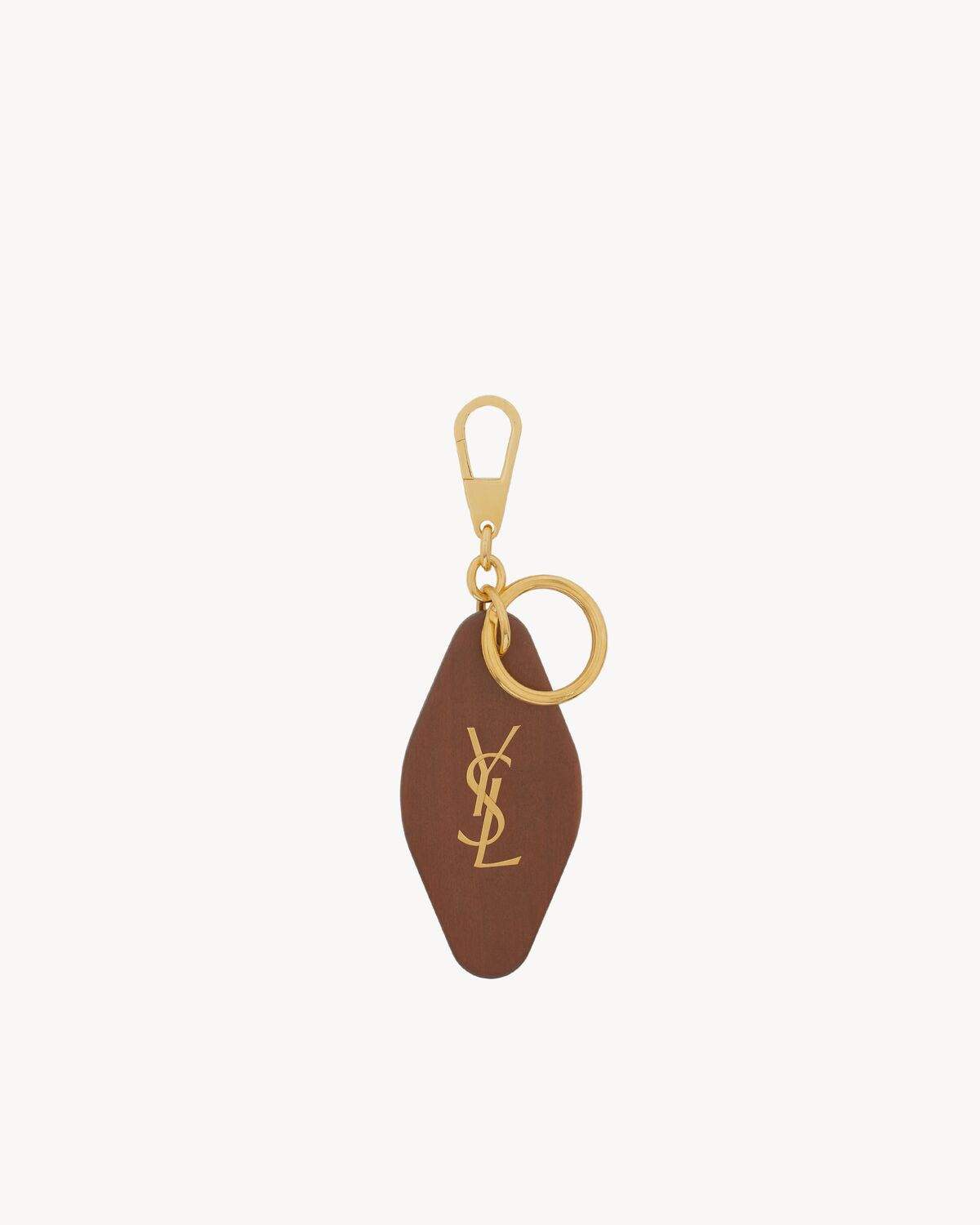 SAINT LAURENT BEVERLY HILLS KEYRING in Brown | Saint Laurent | YSL US
