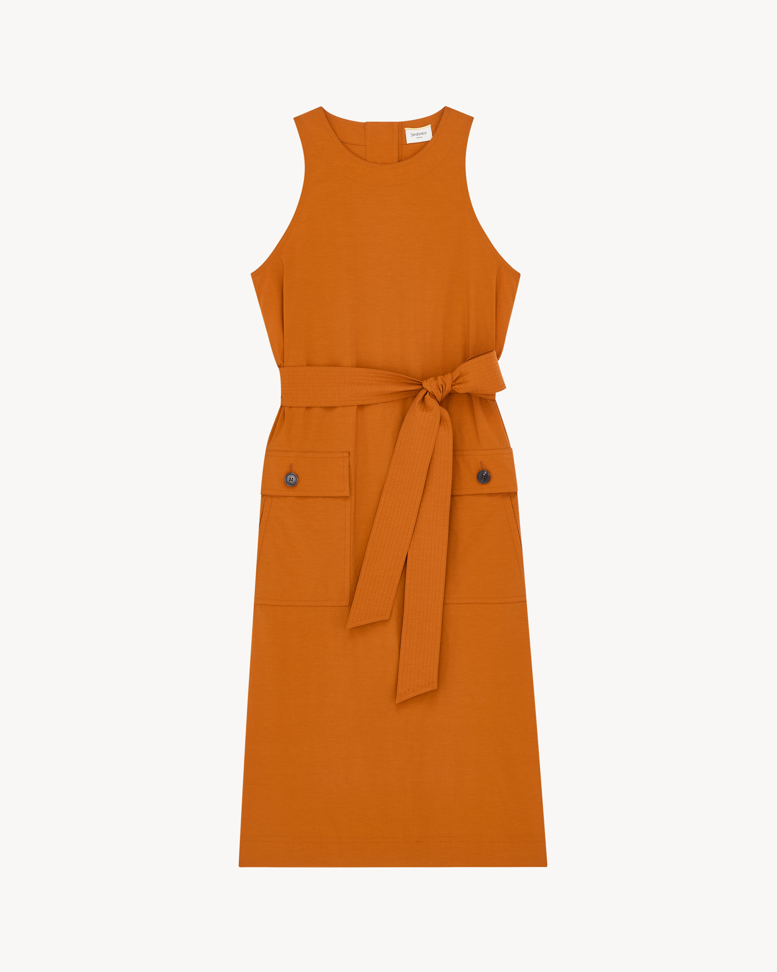 uniqlo orange linen dress Women's Linen-Blend Camisole Dress