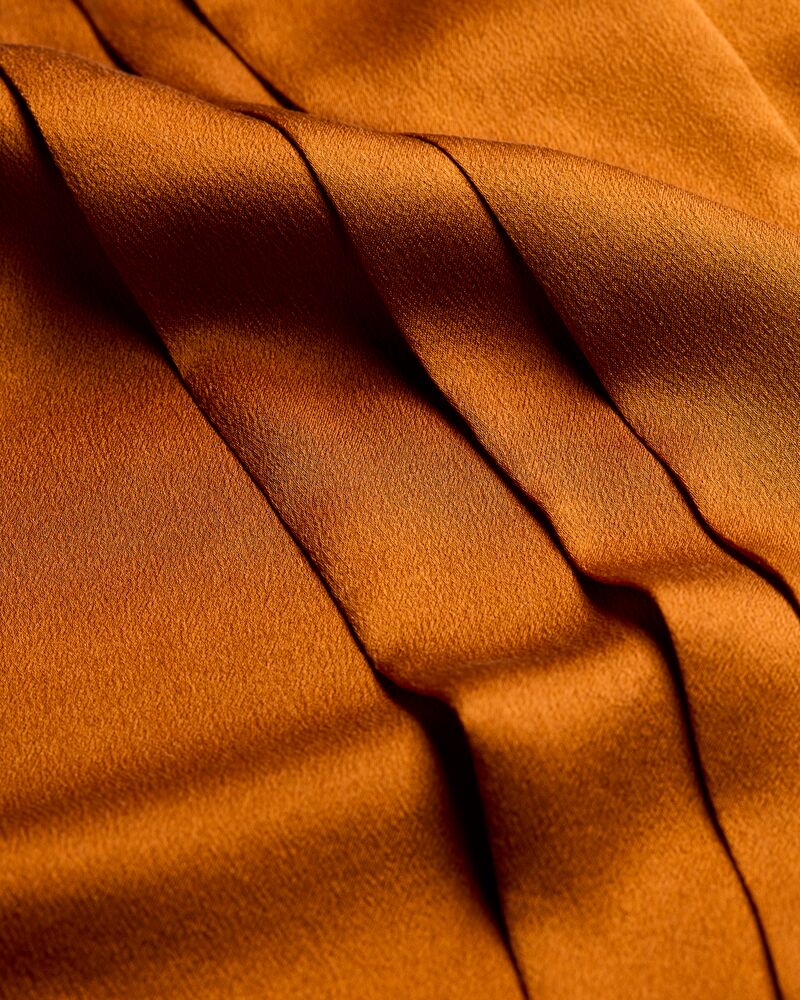 draped tank dress in silk satin