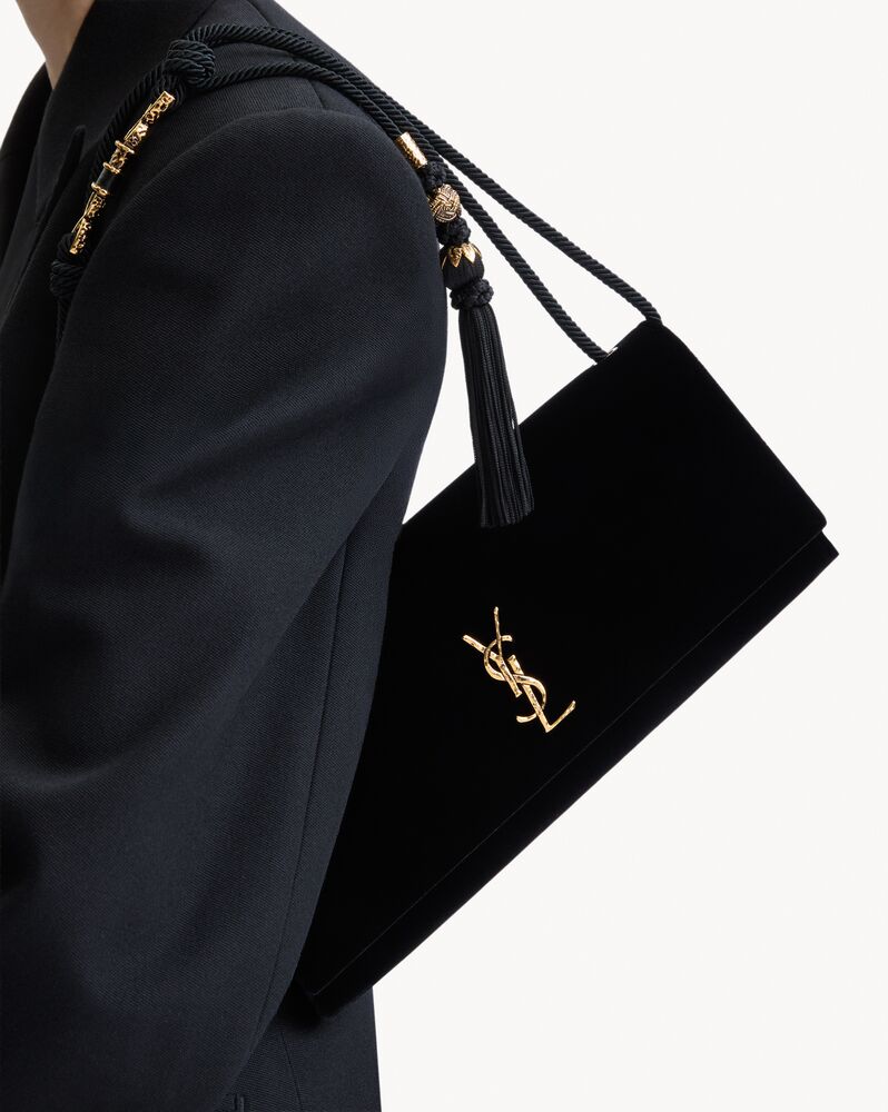 KATE CLUTCH ON CHAIN IN SUEDE