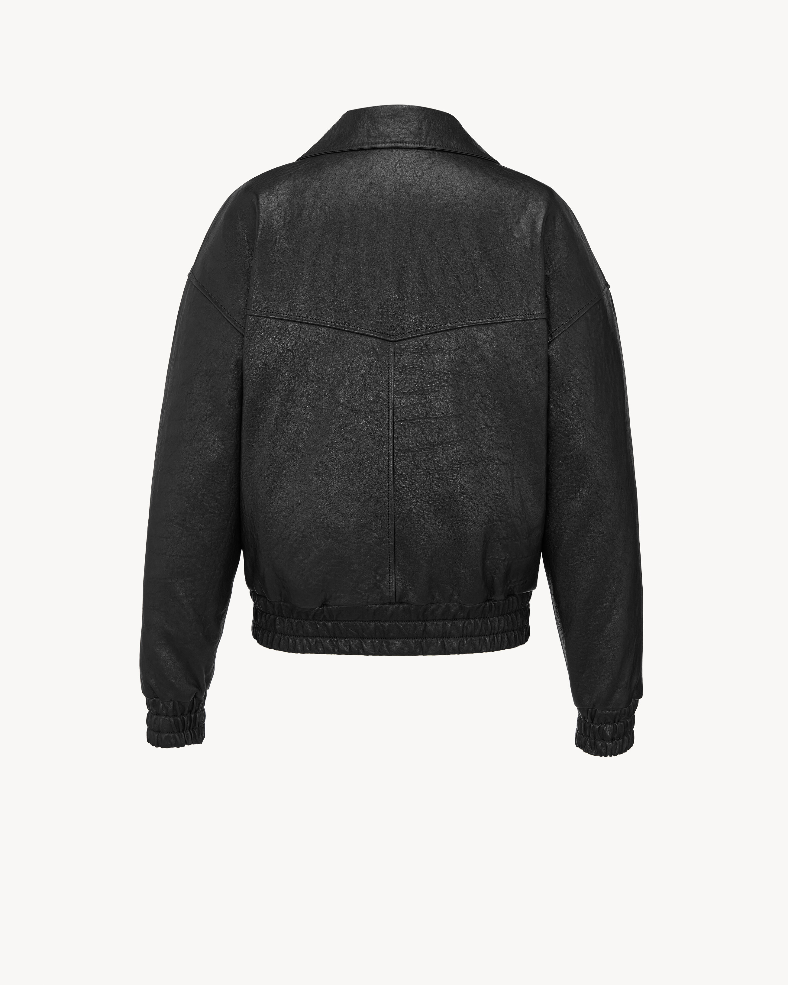 jacket in bubbled lambskin