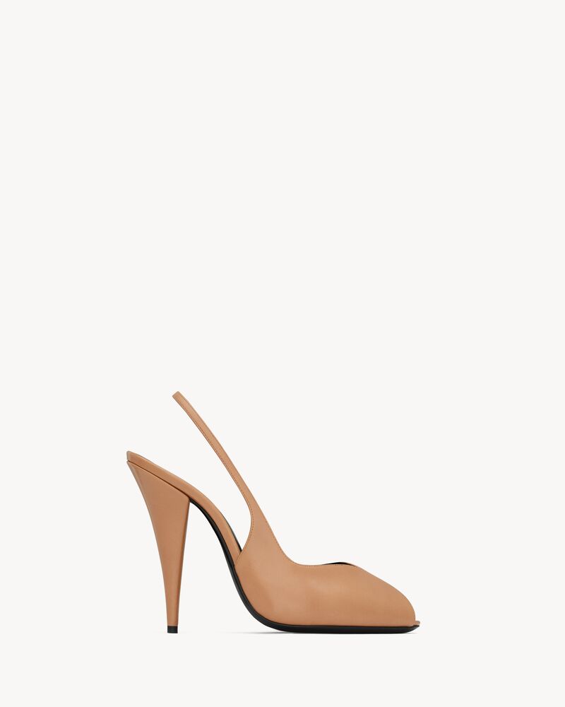 PAGE slingbacks en cuir lisse