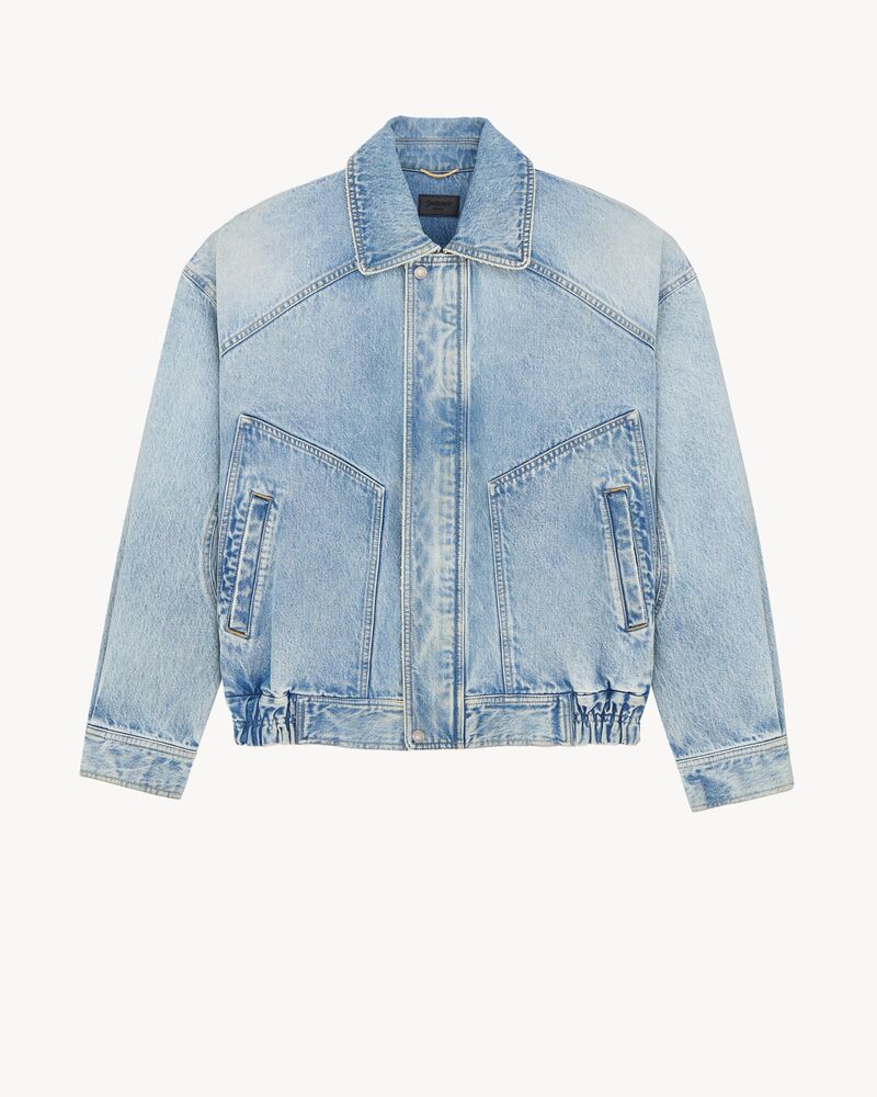 oversized jean jacket in south blue denim