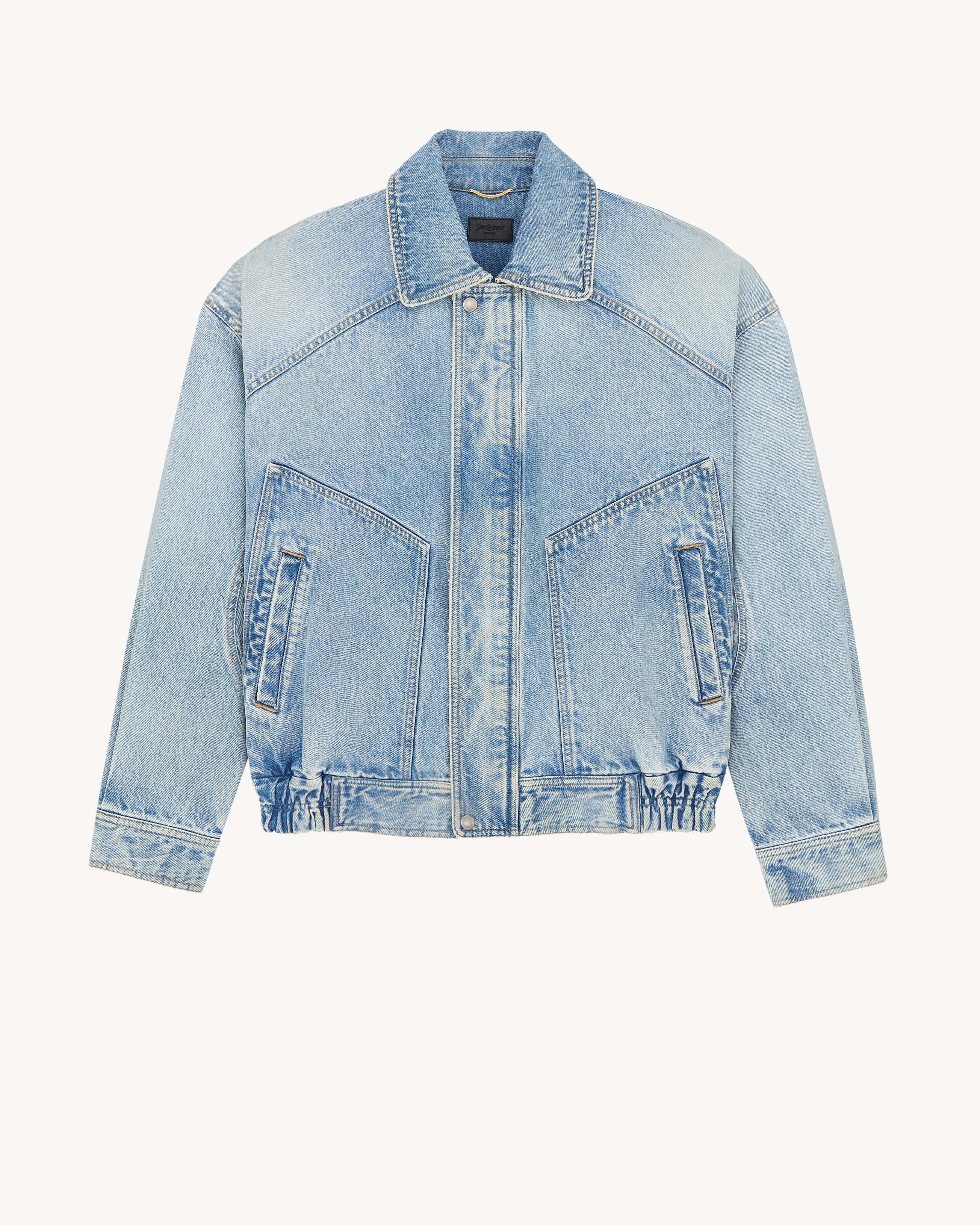 oversized jean jacket in south blue denim