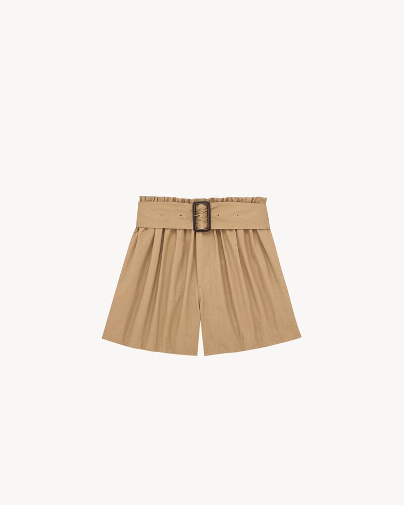 paperbag bermuda shorts in cotton