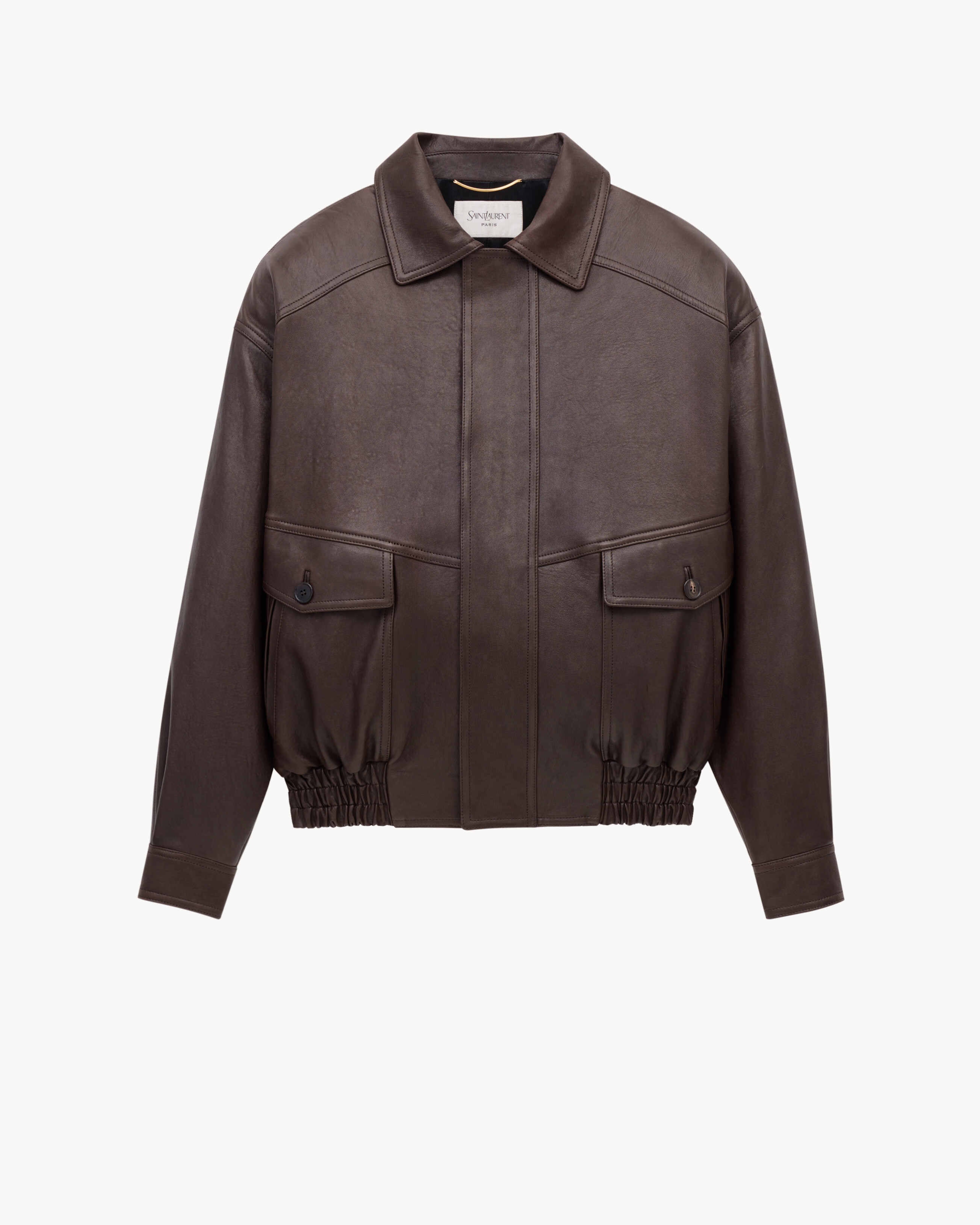 bomber jacket in bubbled lambskin