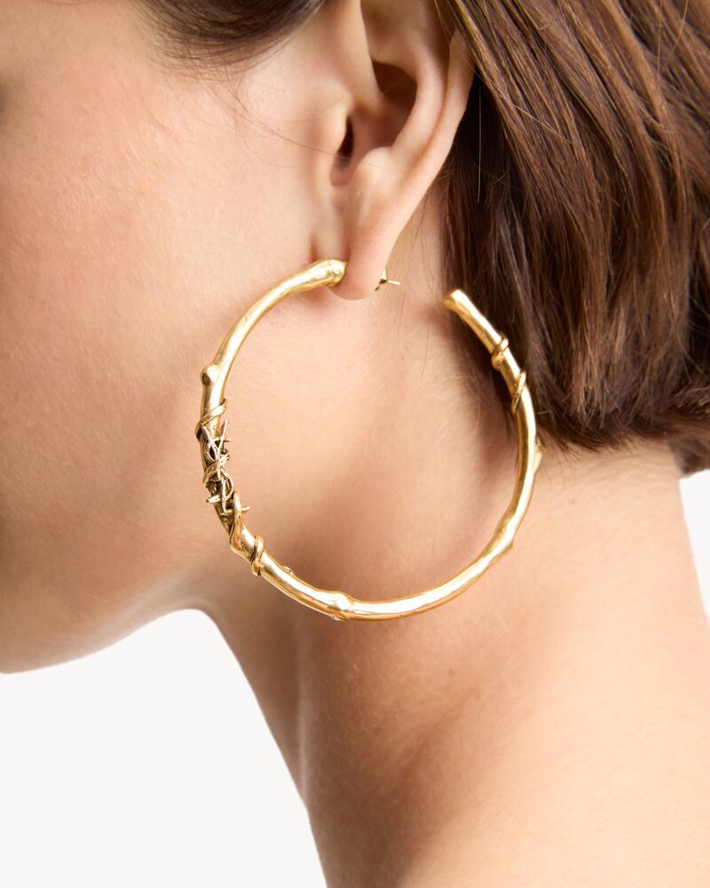 CASSANDRE mulberry hoop earrings in metal