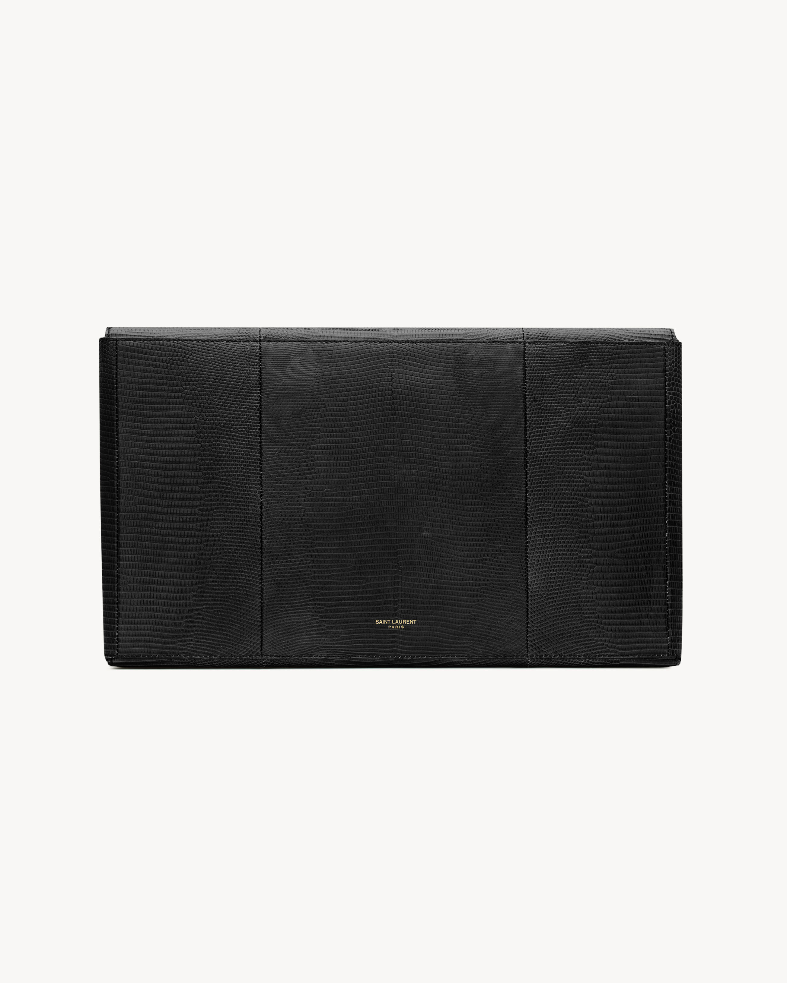LETTER large pouch in lizard