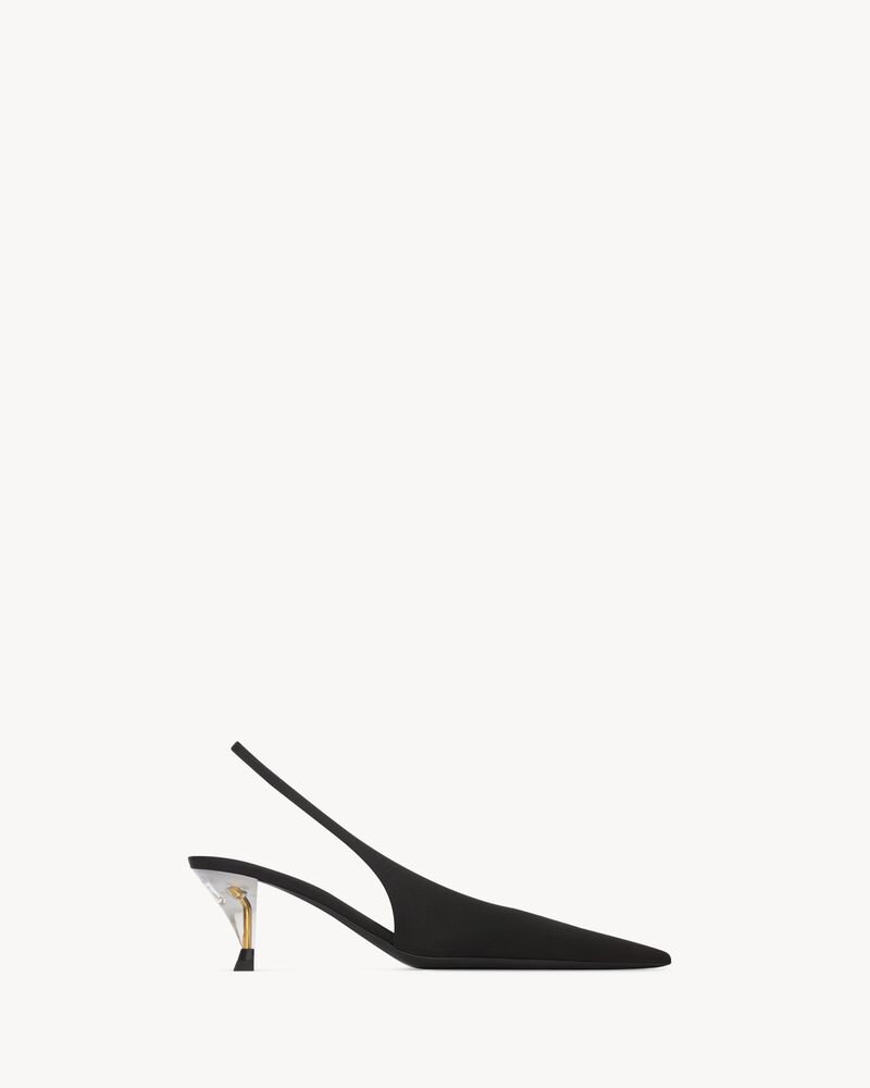FANNY Slingback-Pumps aus Satin-Crêpe