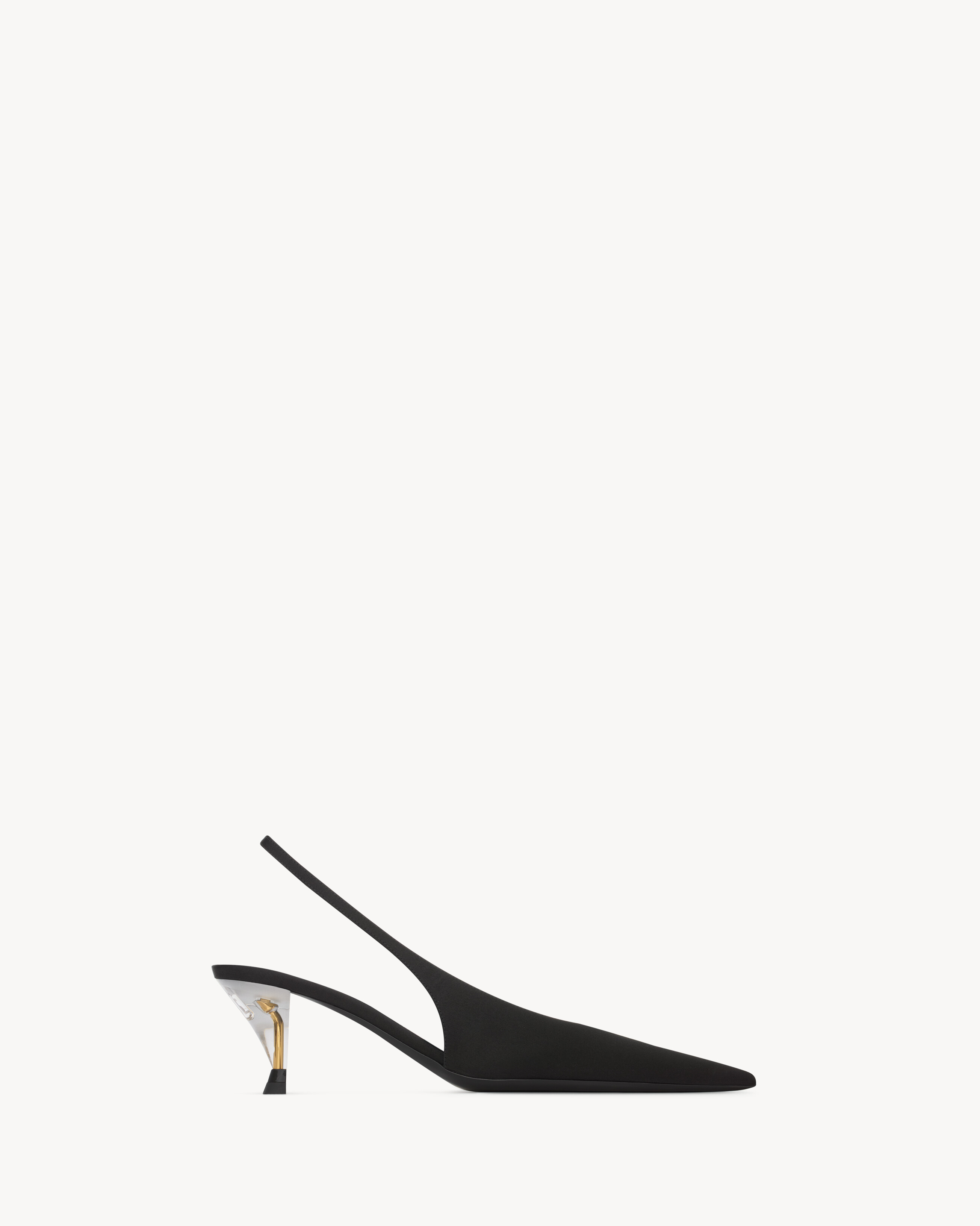 FANNY Slingback-Pumps aus Satin-Crêpe