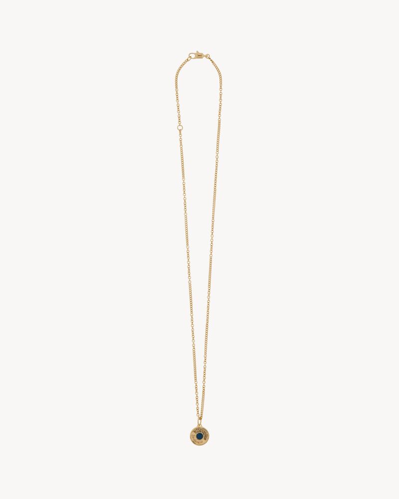 SAINT LAURENT medallion necklace in metal