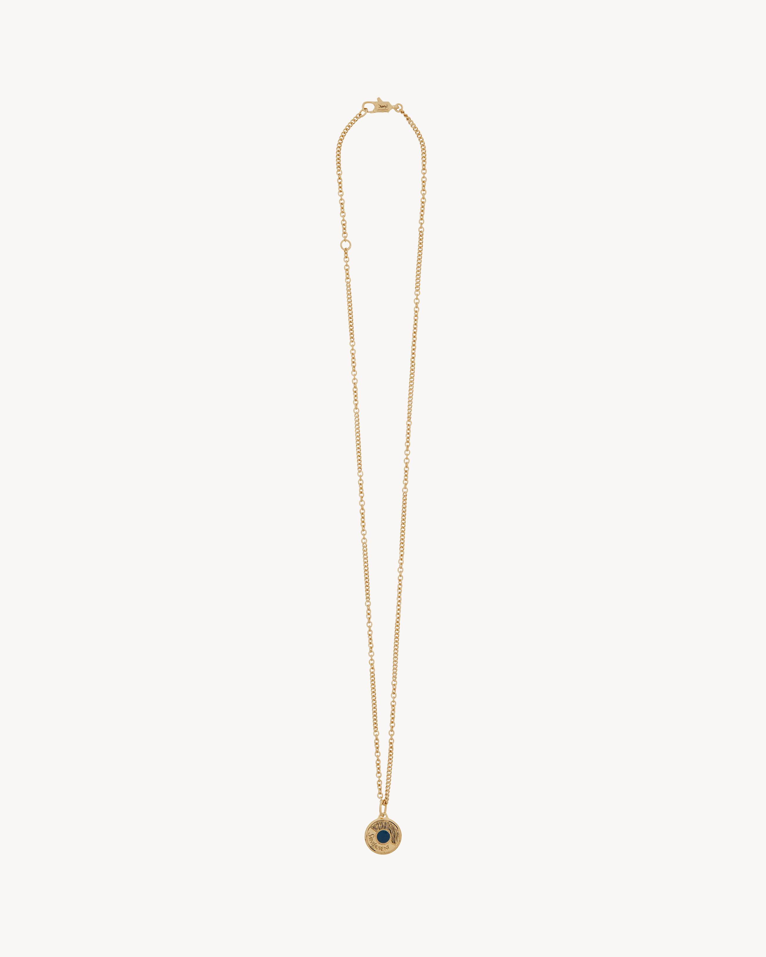 SAINT LAURENT medallion necklace in metal