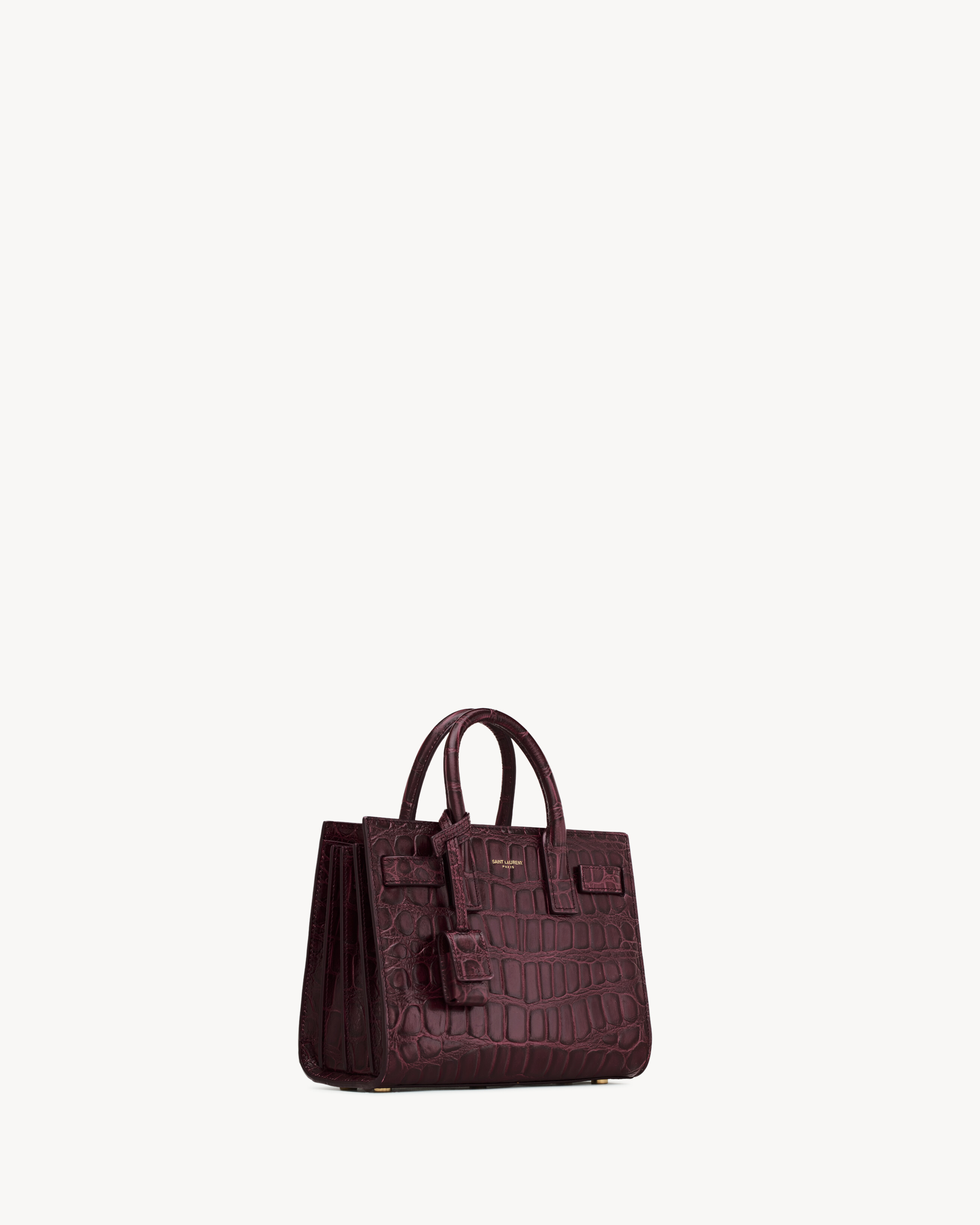 SAC DE JOUR IN CROCODILE-EMBOSSED LEATHER - NANO