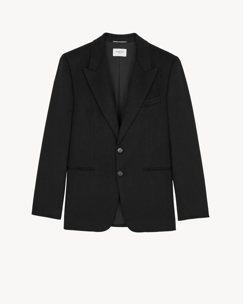 single-breasted jacket in wool cashmere