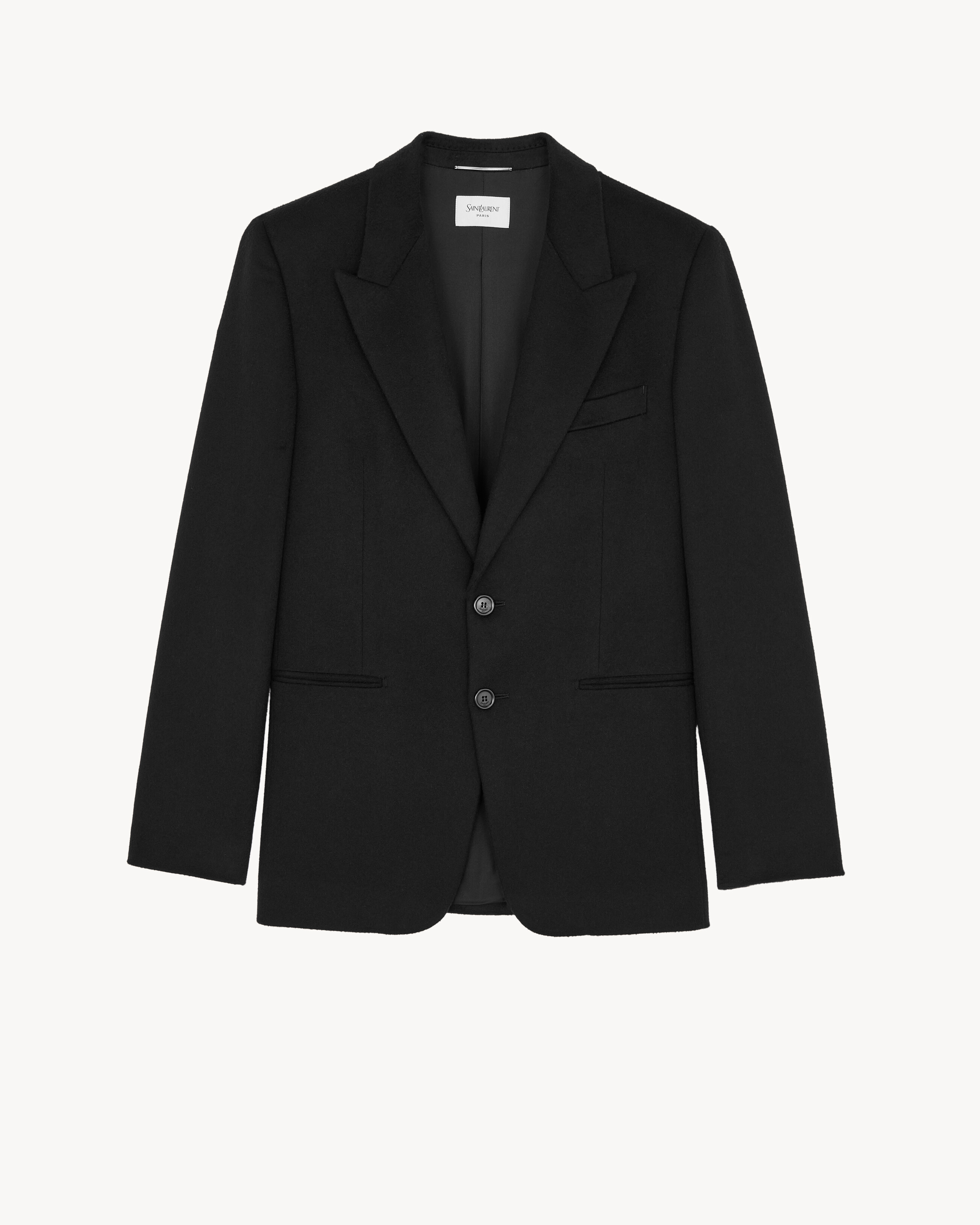 single-breasted jacket in wool cashmere