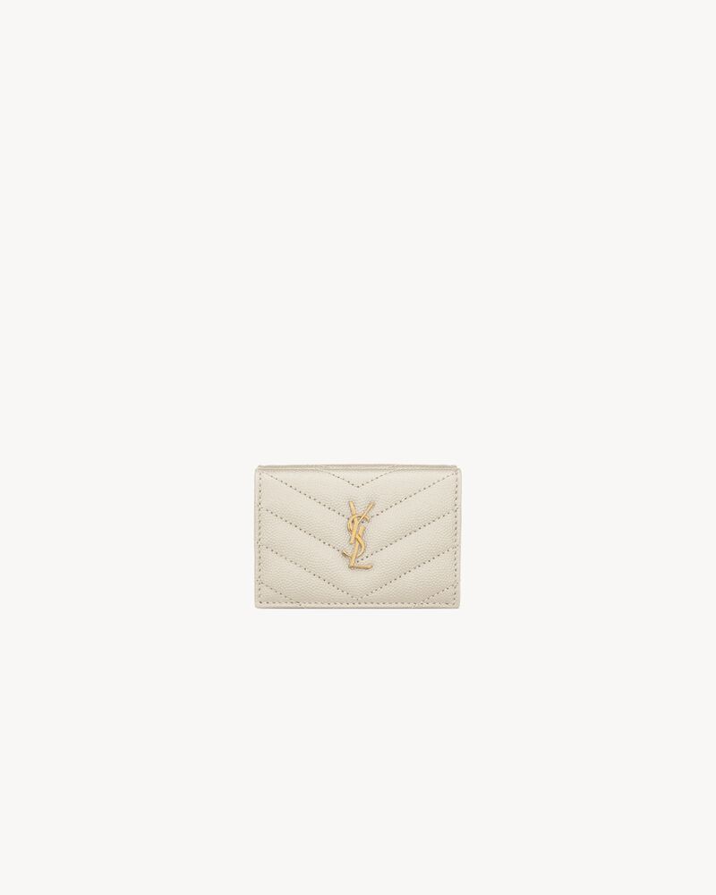 CASSANDRE MATELASSÉ ORIGAMI TINY WALLET in grain de poudre embossed leather