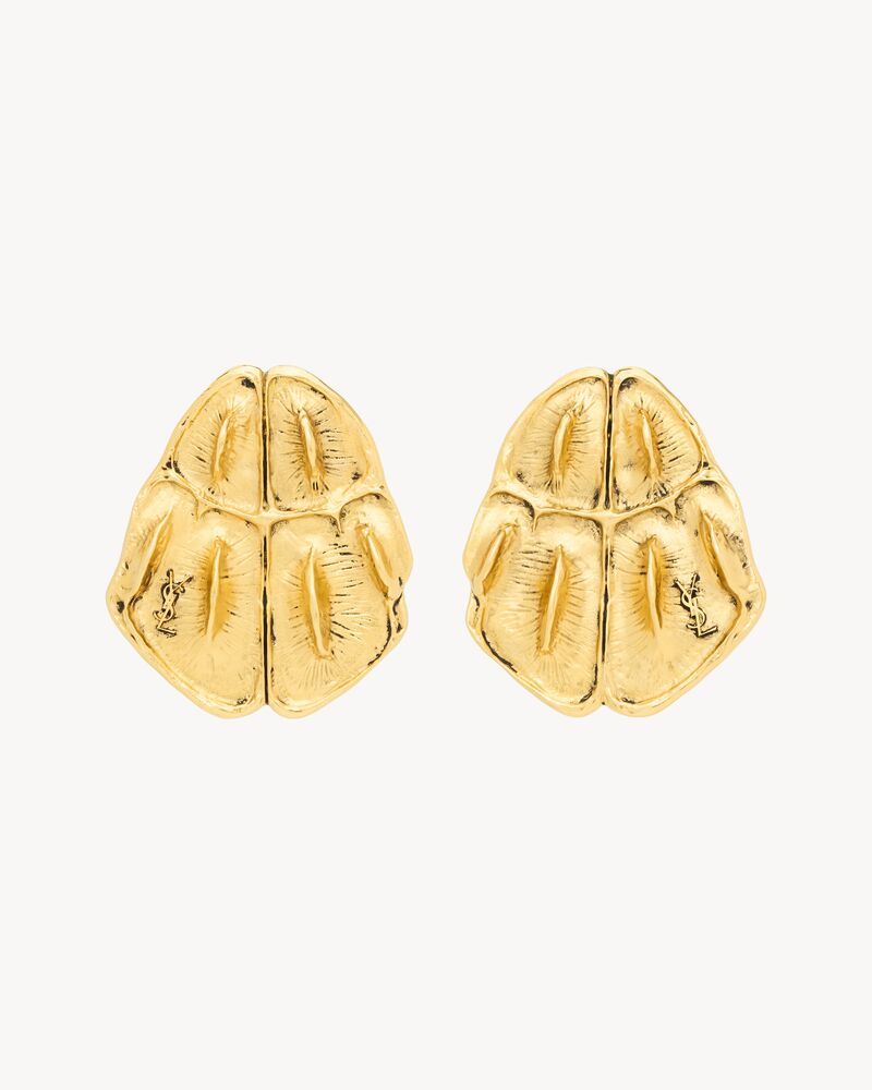 CASSANDRE crocodile earrings in metal