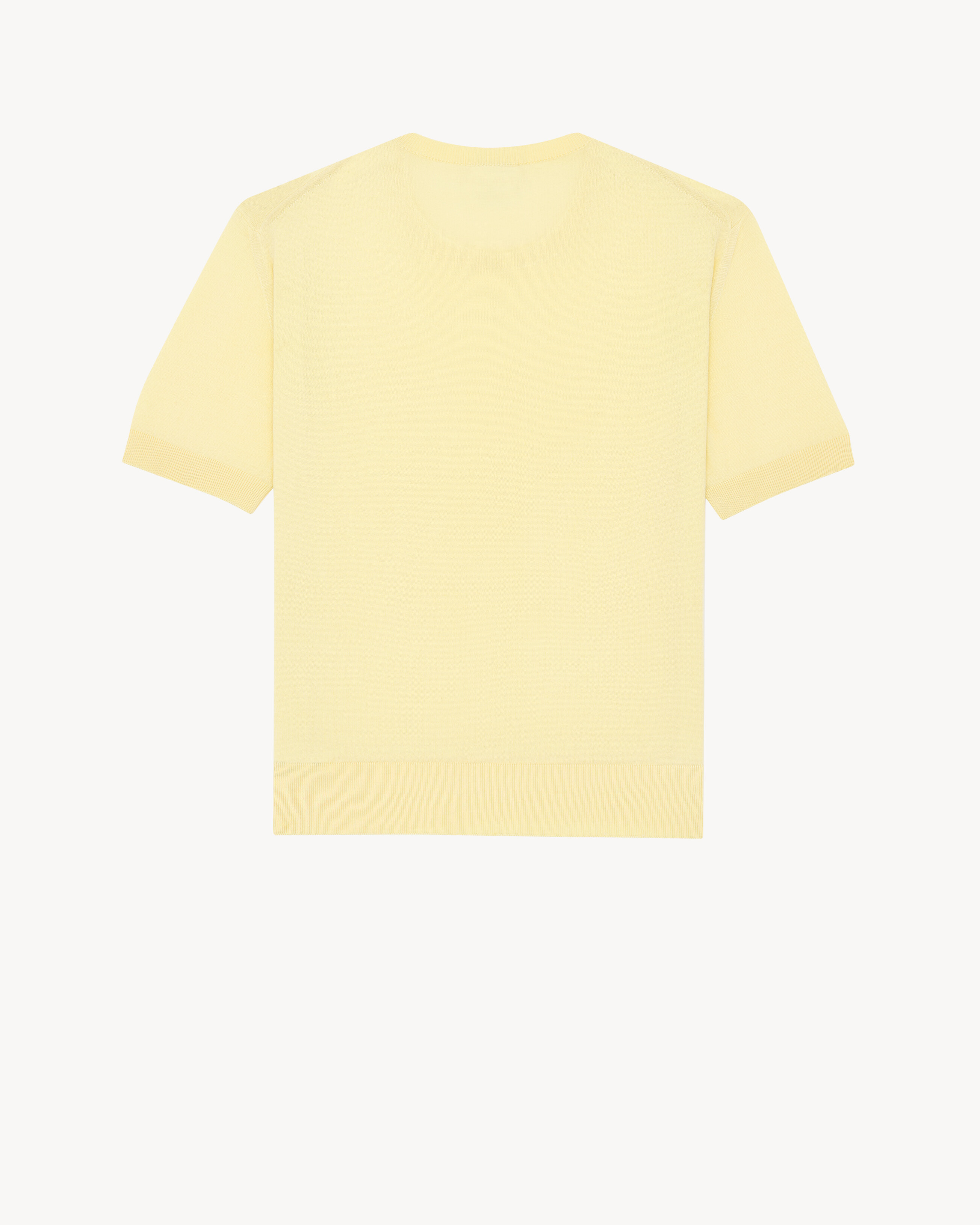 crewneck T-shirt in cashmere, wool, and silk