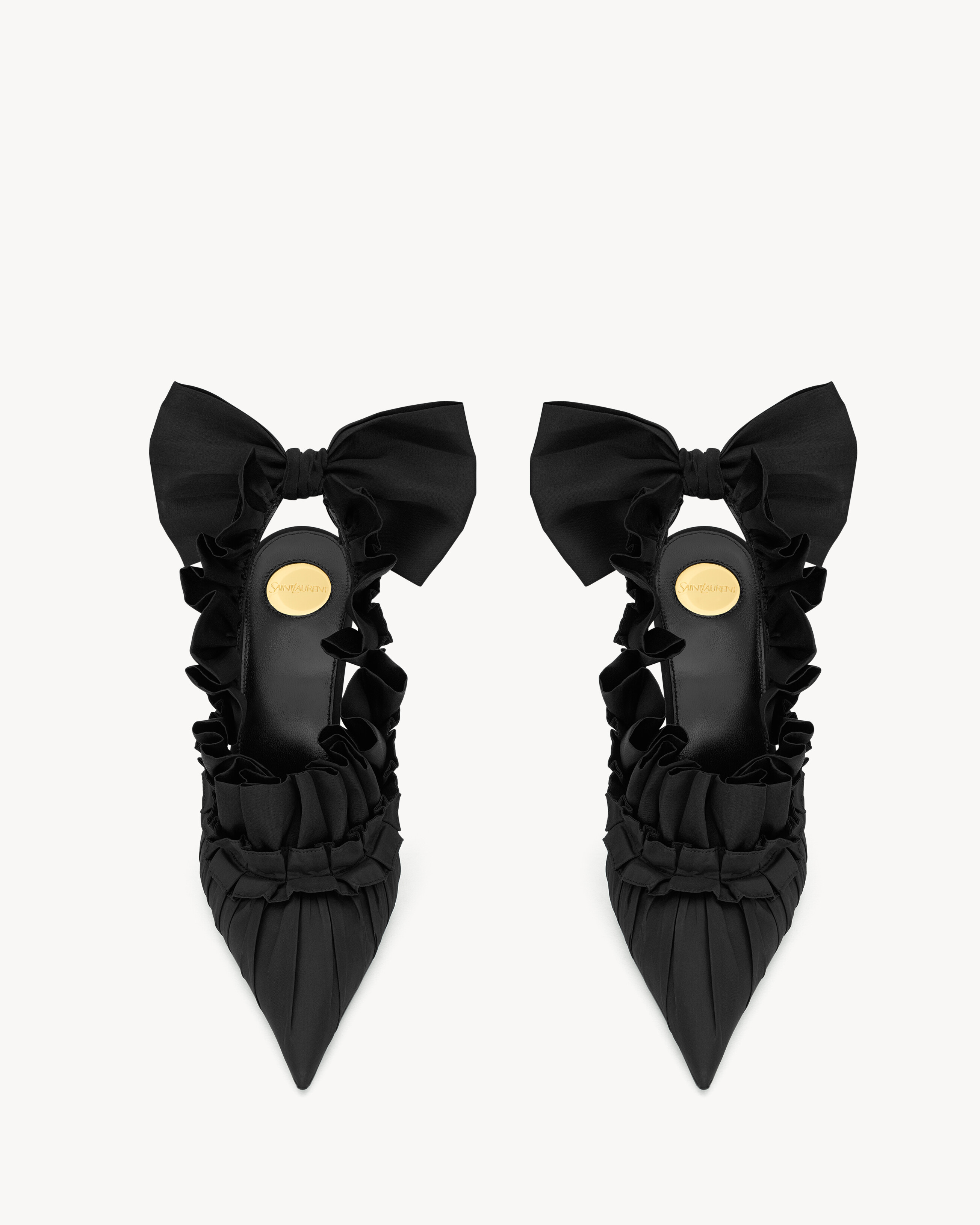 MADELEINE slingback pumps in silk taffeta and silk organza