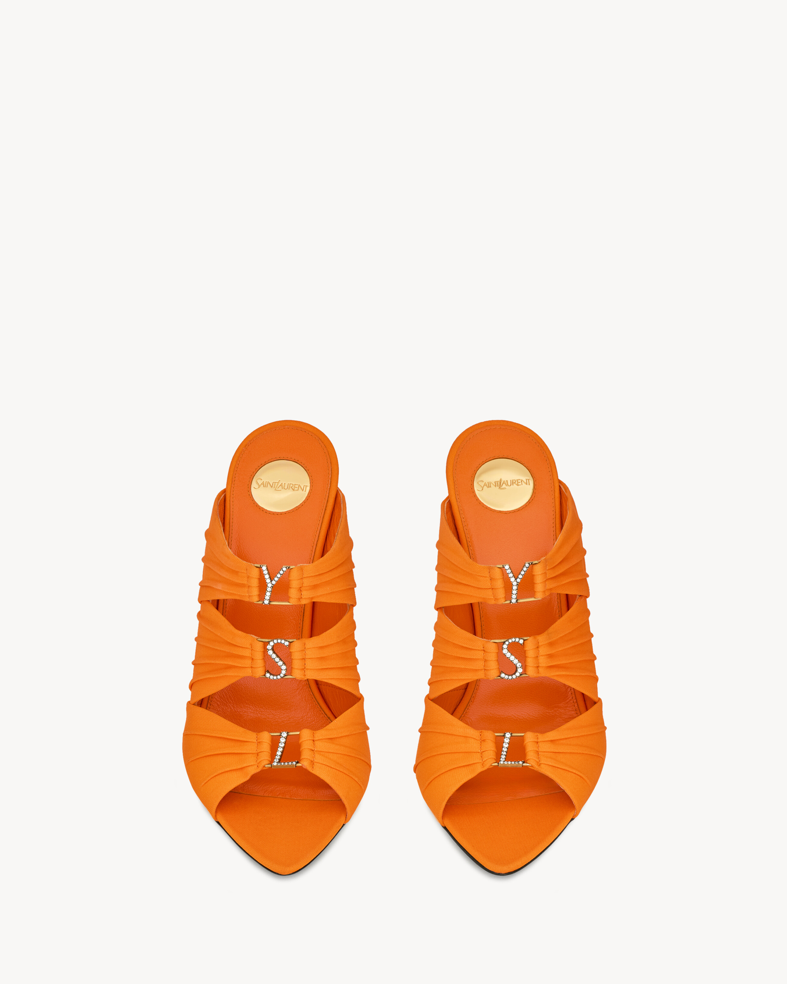 EMILIE mules in satin crepe