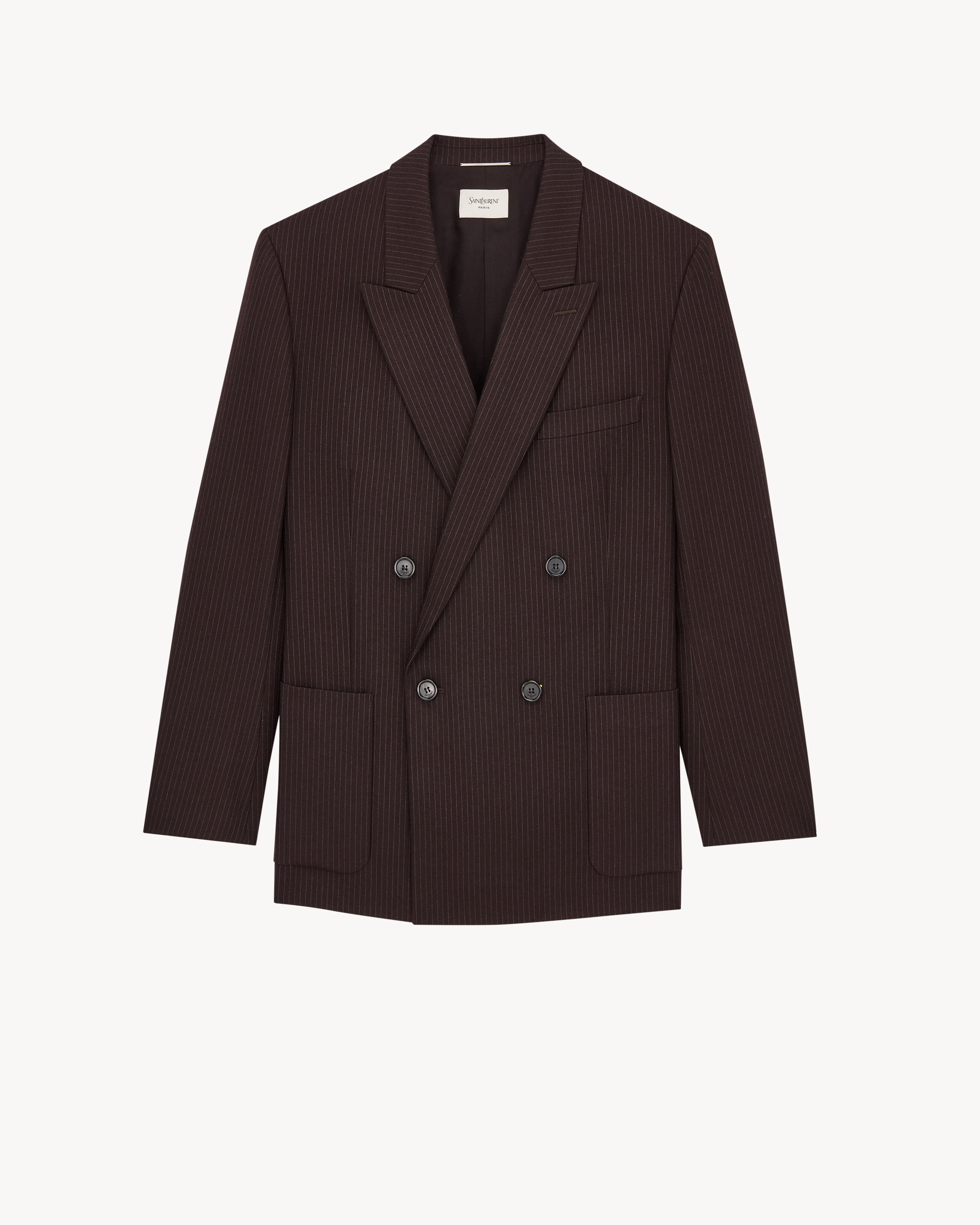 Chaqueta de lana cepillada con motivo de espiga