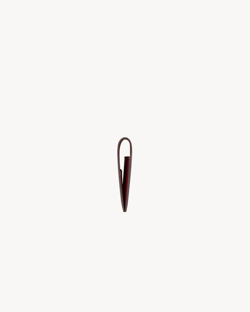 SAINT LAURENT PARIS passport case in two-tone smooth leather