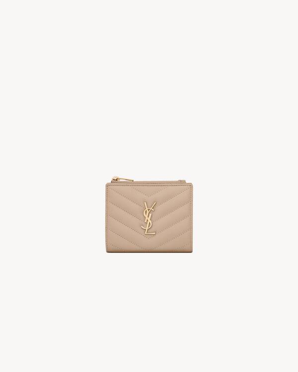 CASSANDRE MATELASSÉ bi-fold wallet in grain de poudre leather