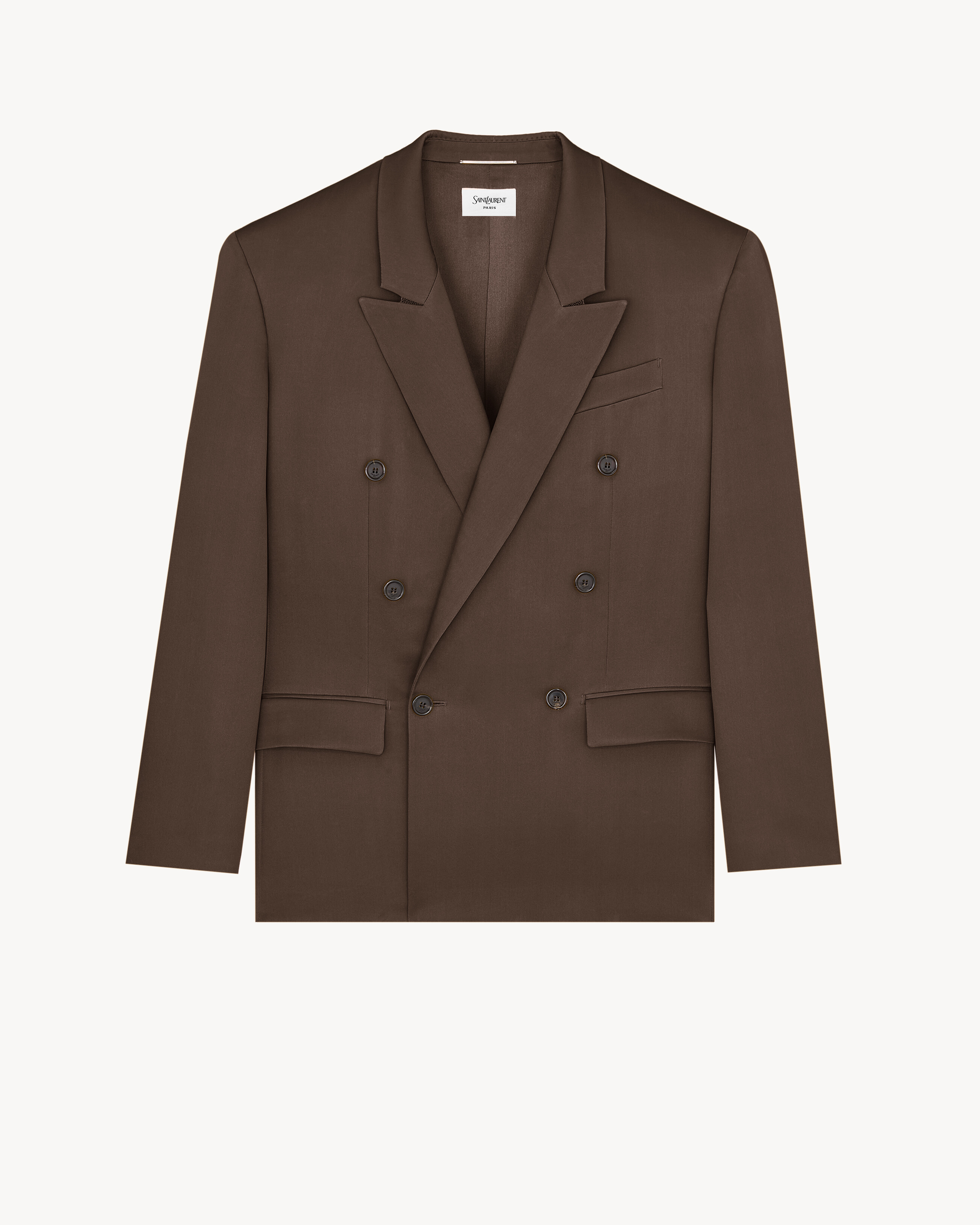 double-breasted jacket in silk