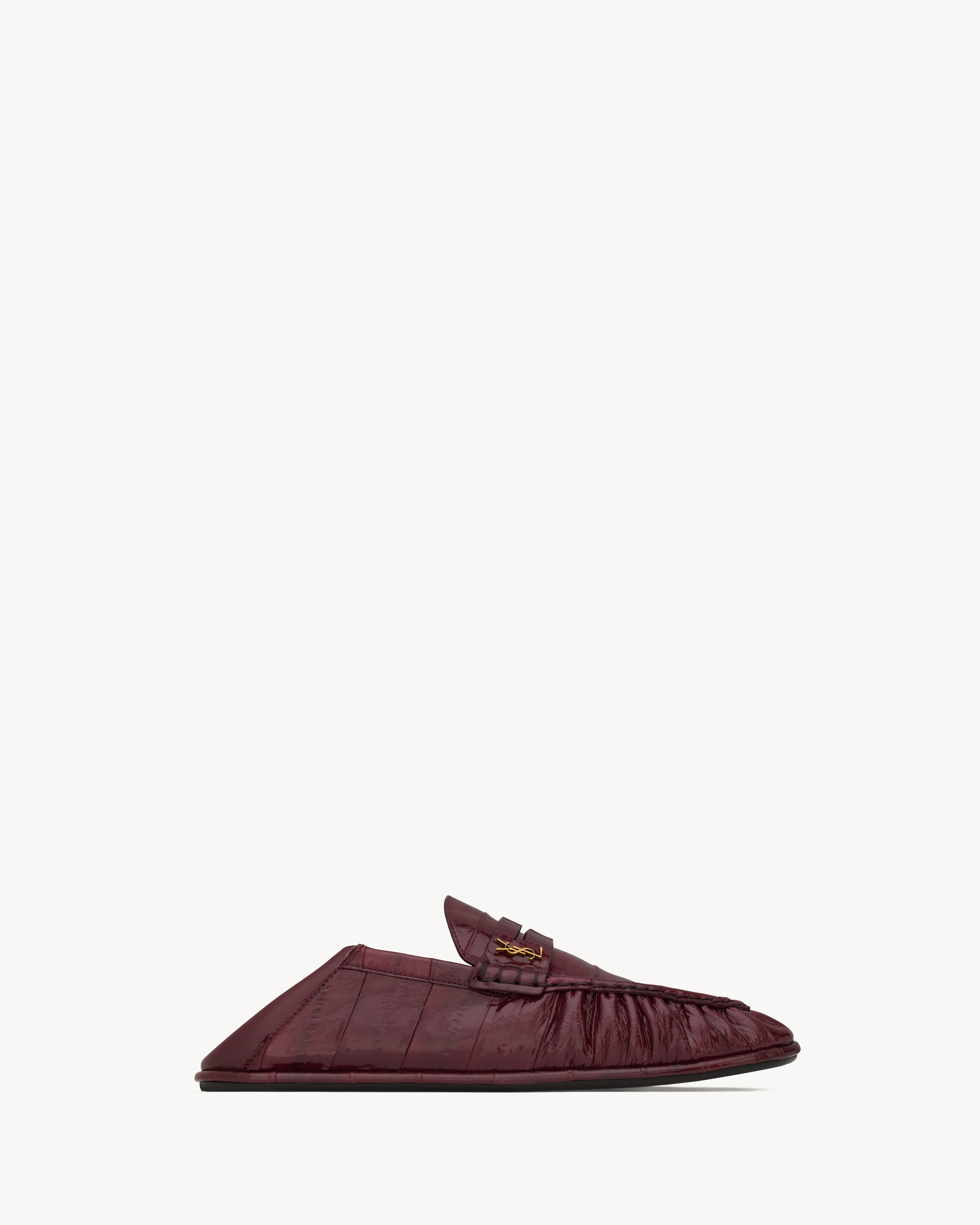 LE LOAFER foldable mocassins en cuir d’anguille verni