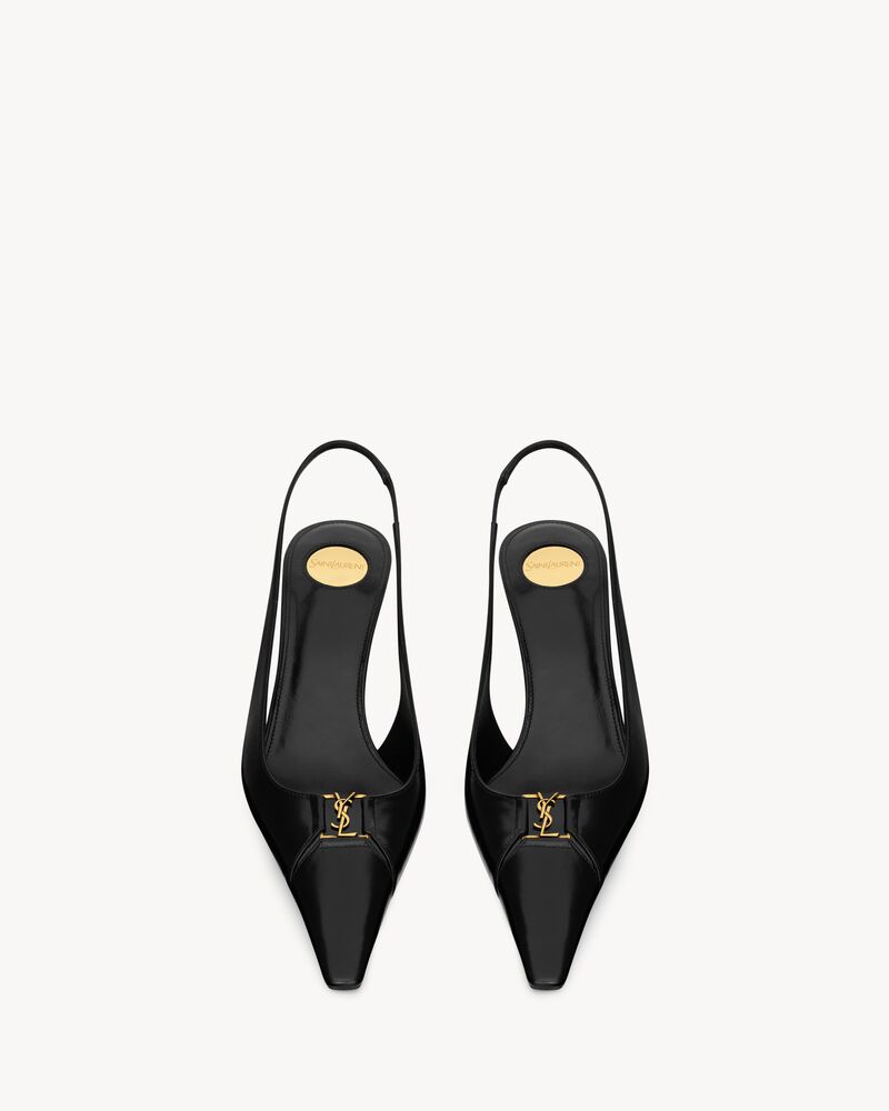 Décolleté aperte sul retro BABYLONE BRETEUIL in pelle liscia